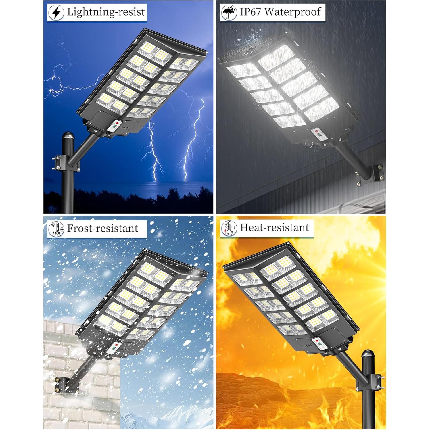 Luz Solar de Calle Gefolly SL-6200W 620000LM IP67 6500K