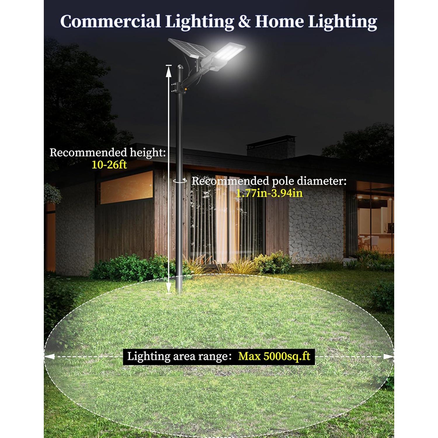 Luz Solar de Calle Gefolly SL-12000W 900000LM IP67 6500K