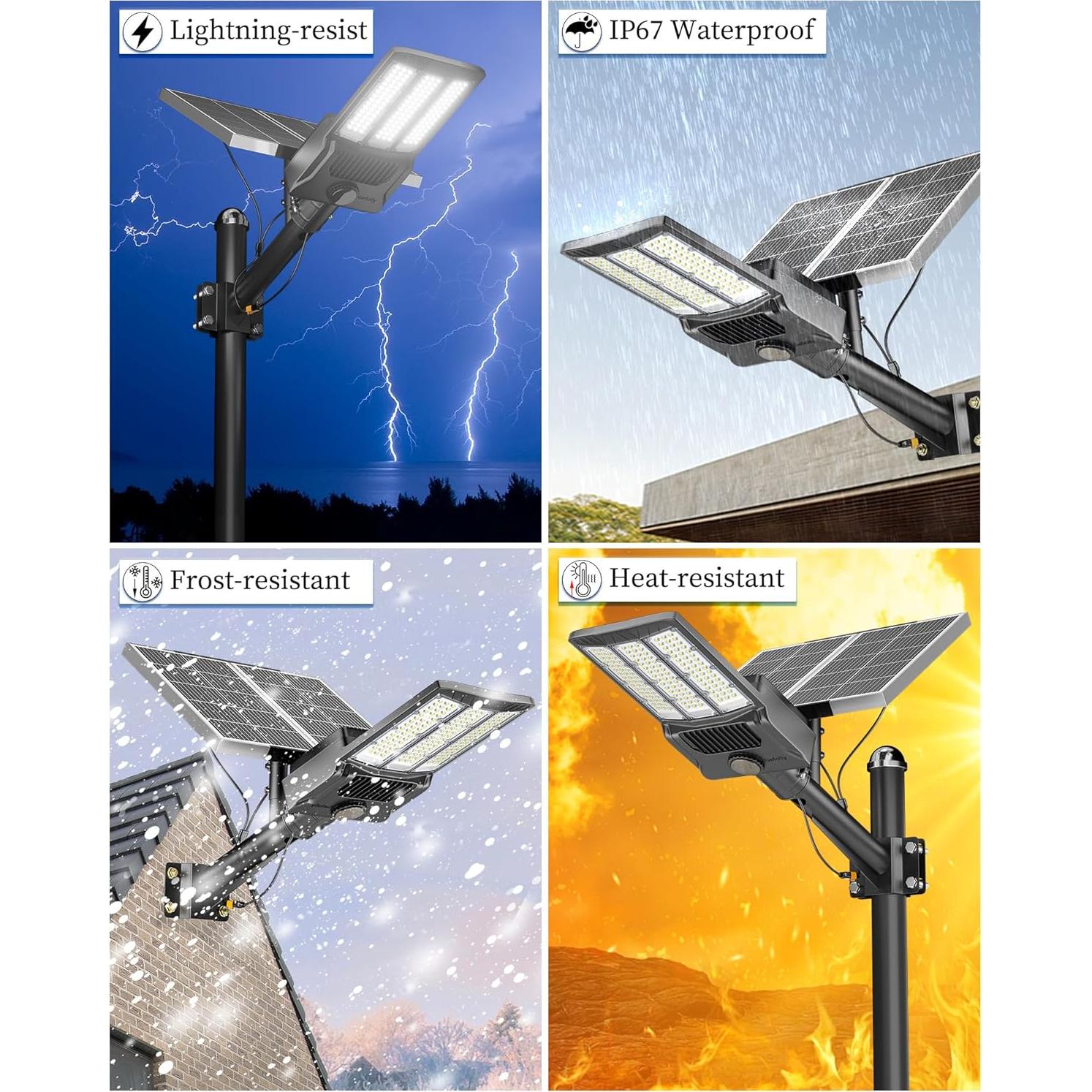 Luz Solar de Calle Gefolly SL-12000W 900000LM IP67 6500K