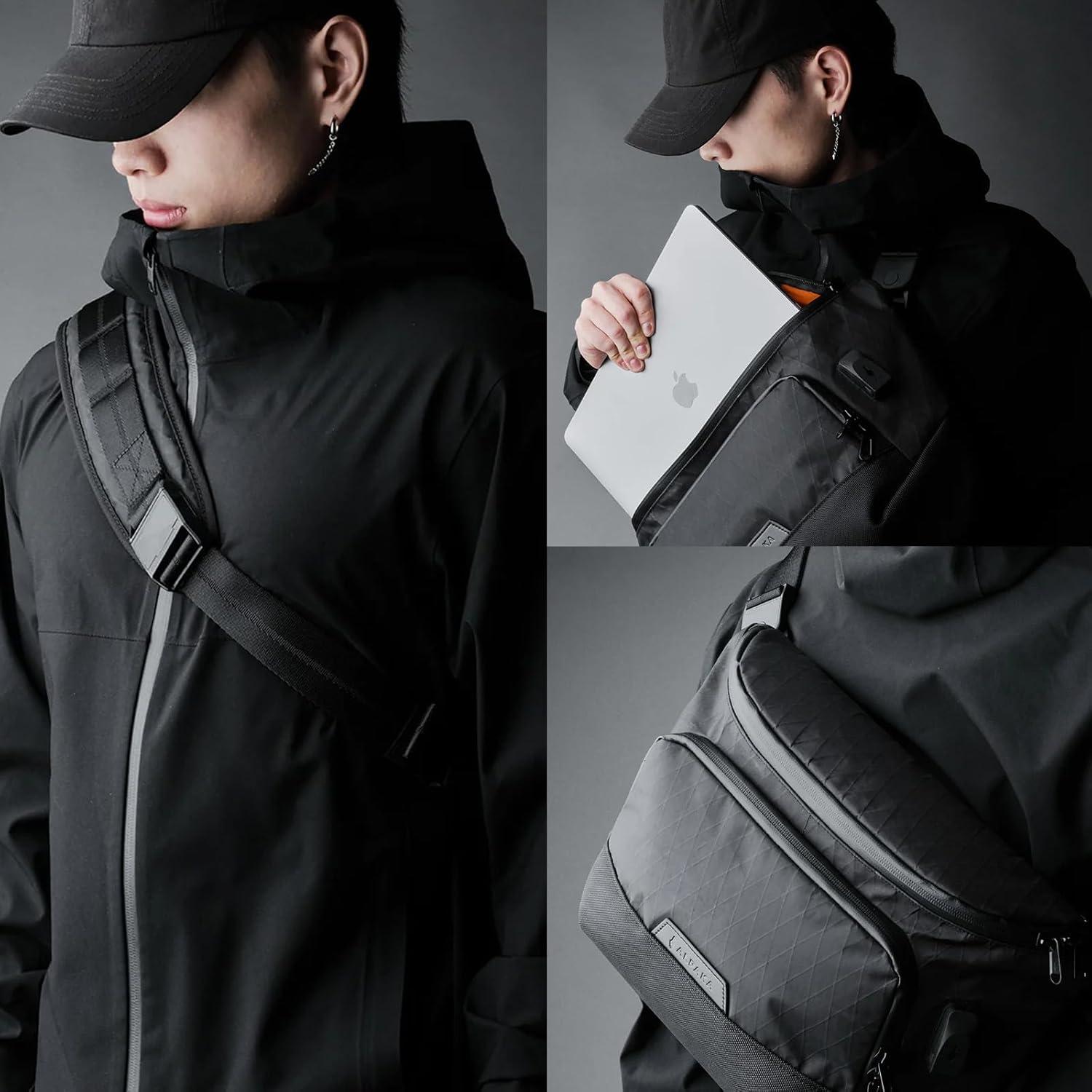 Bolsa de Mensajero Sling ALPAKA Bravo Max 8L Negro con RFID