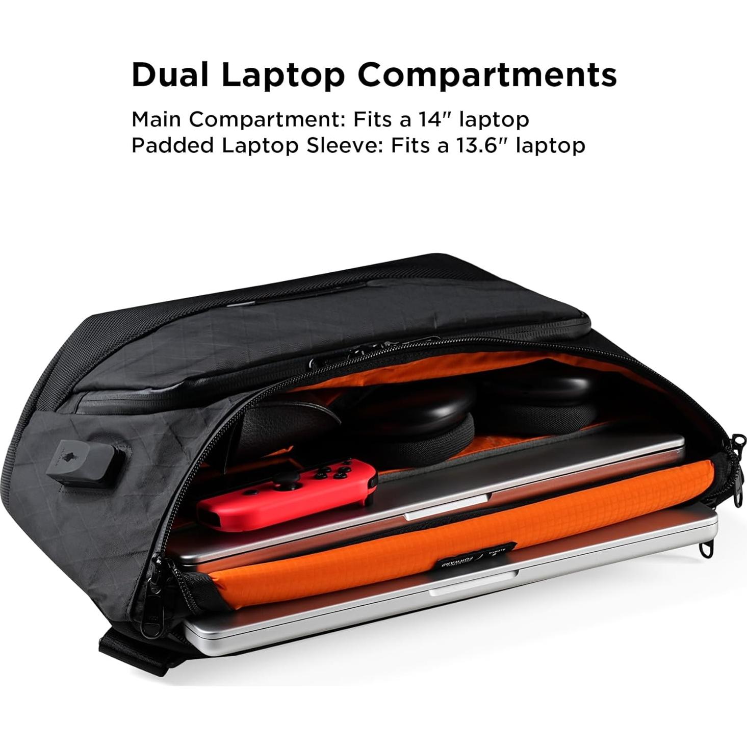 Bolsa de Mensajero Sling ALPAKA Bravo Max 8L Negro con RFID