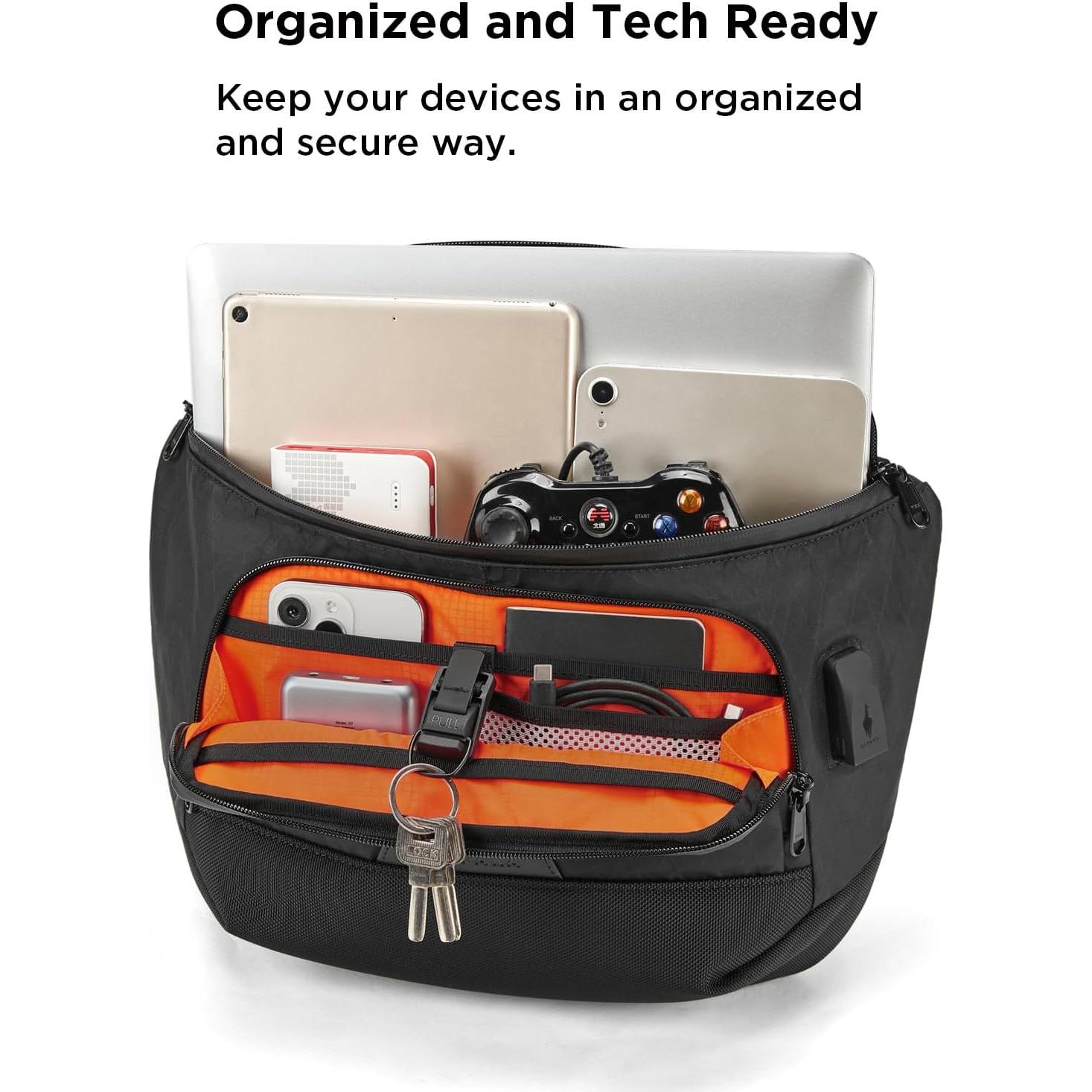 Bolsa de Mensajero Sling ALPAKA Bravo Max 8L Negro con RFID