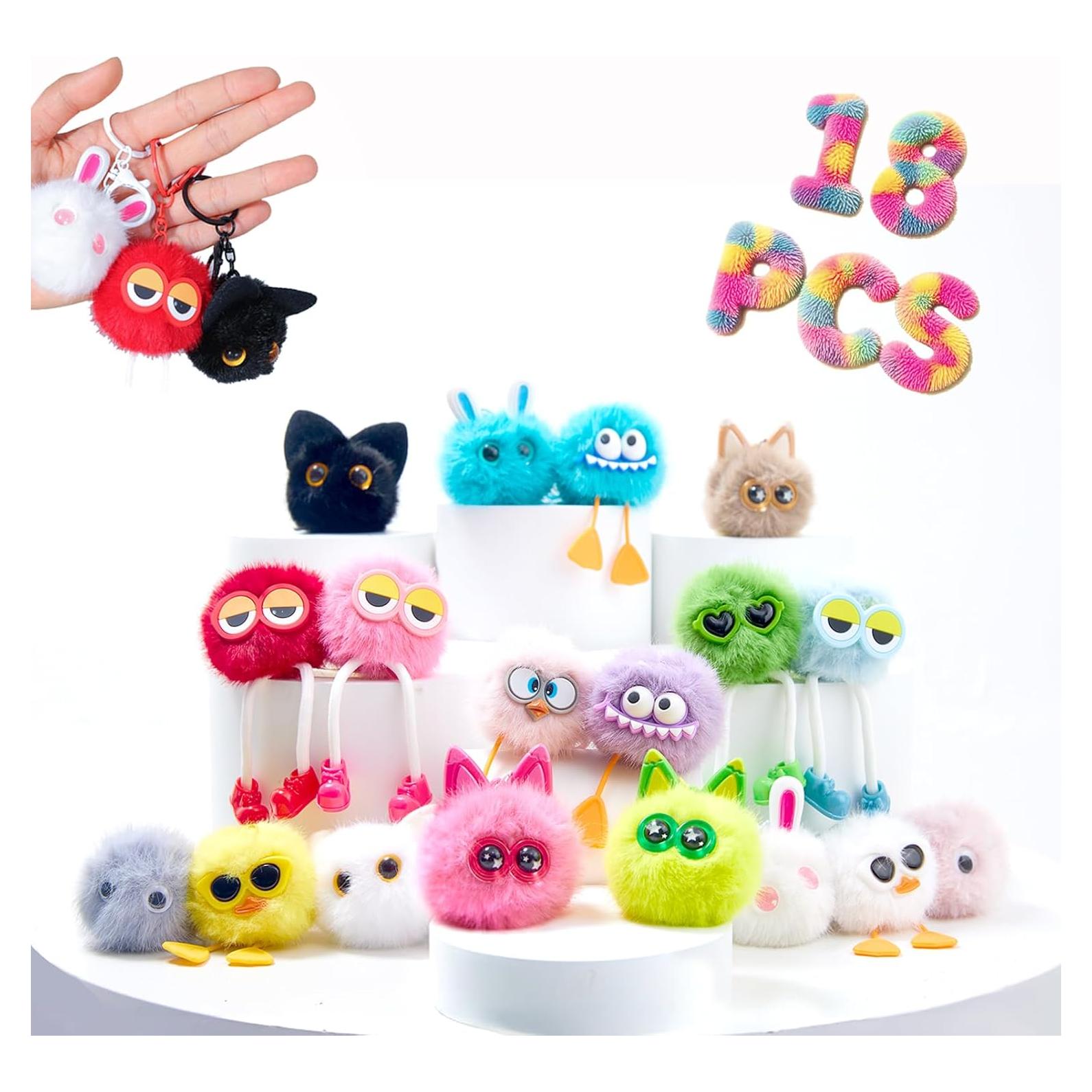 18 Llaveros de Peluche OMyFav para Niños - Regalos Cumpleaños