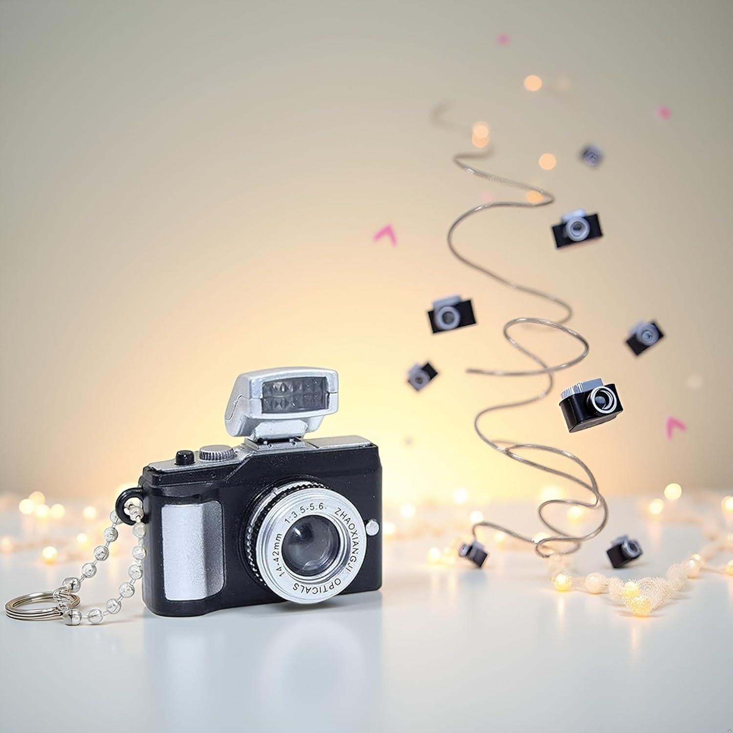 Llavero de cámara miniatura Wentoenapp con linterna y sonido