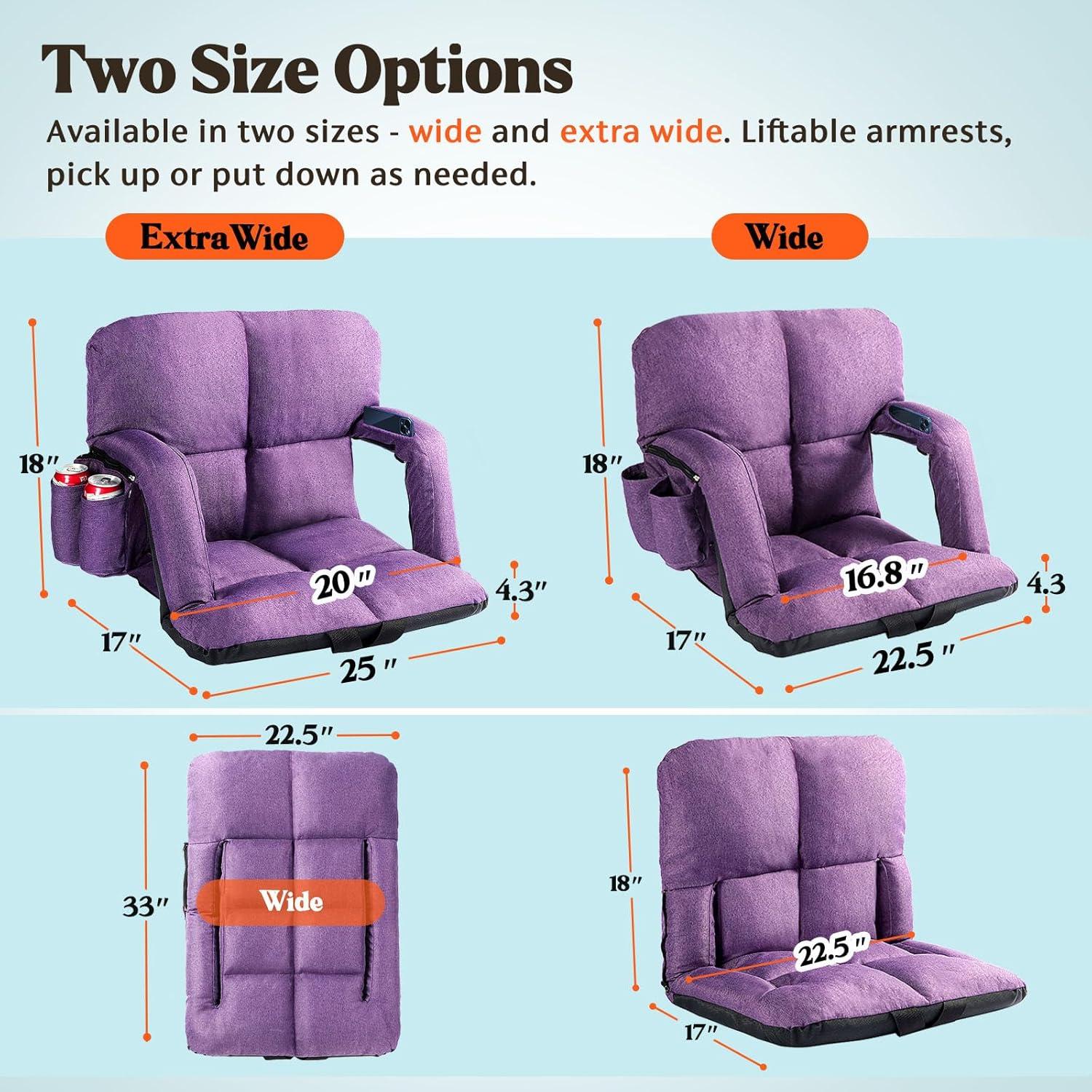 Silla de Estadio Time Forest Púrpura Reclinable 6 Posiciones
