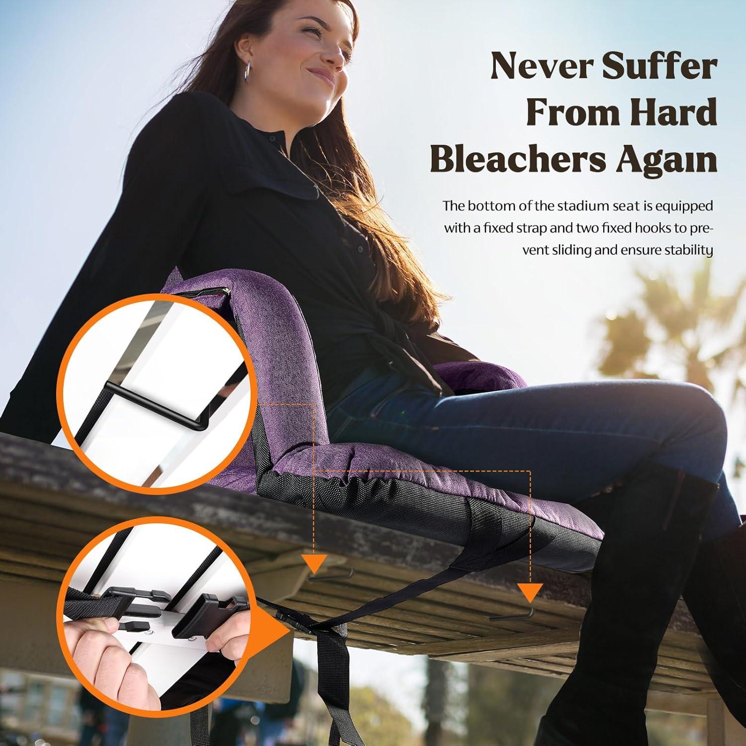 Silla de Estadio Time Forest Púrpura Reclinable 6 Posiciones