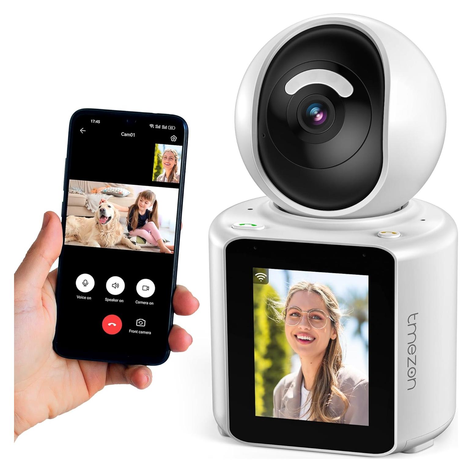 Cámara de Video TMEZON 1080P Inalámbrica para Mascotas