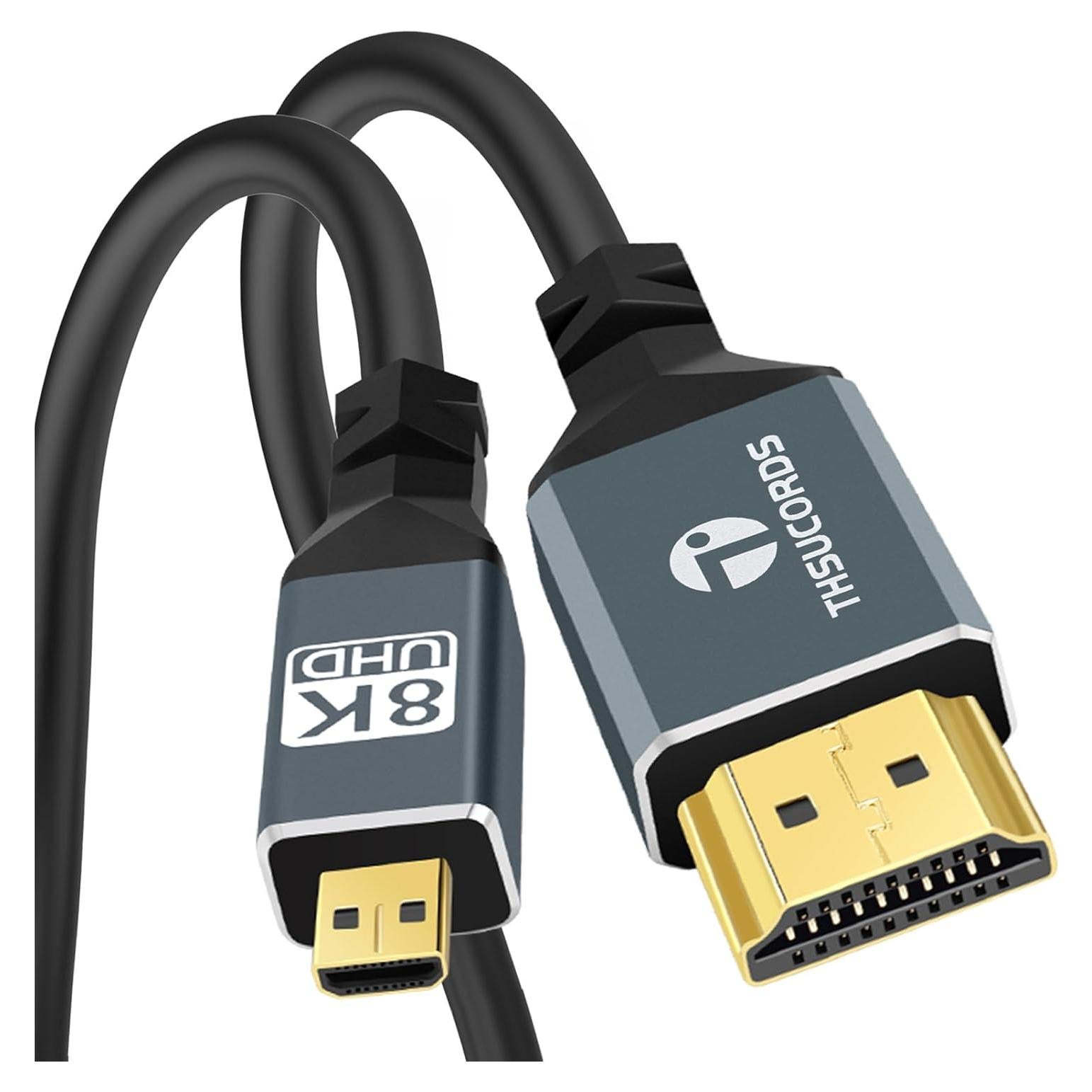 Cable Micro HDMI a HDMI 0.5M Jinglong 8K 60Hz 48Gbps