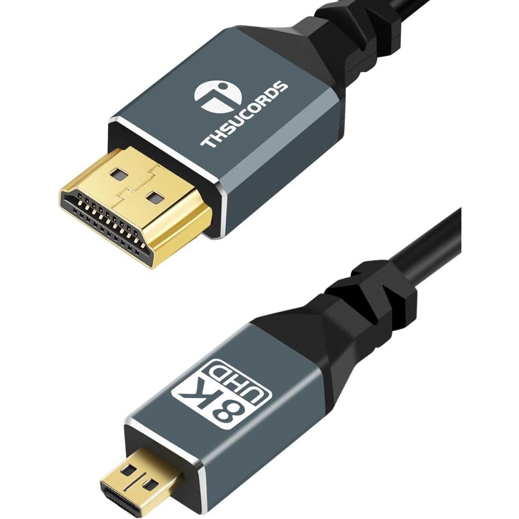 Cable Micro HDMI a HDMI 0.5M Jinglong 8K 60Hz 48Gbps