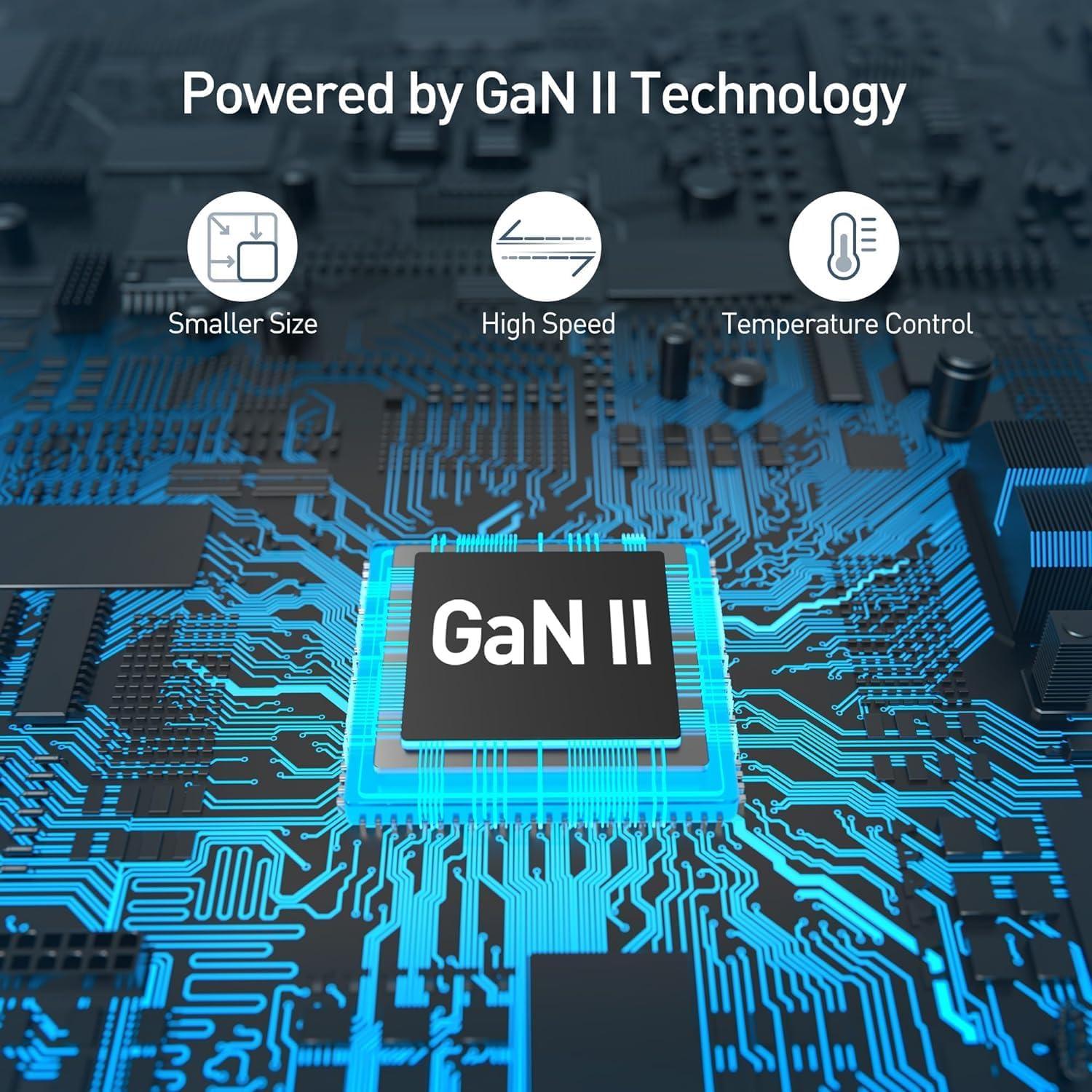 Cargador de pared USB C Nekmit 47W con 2 puertos - Negro