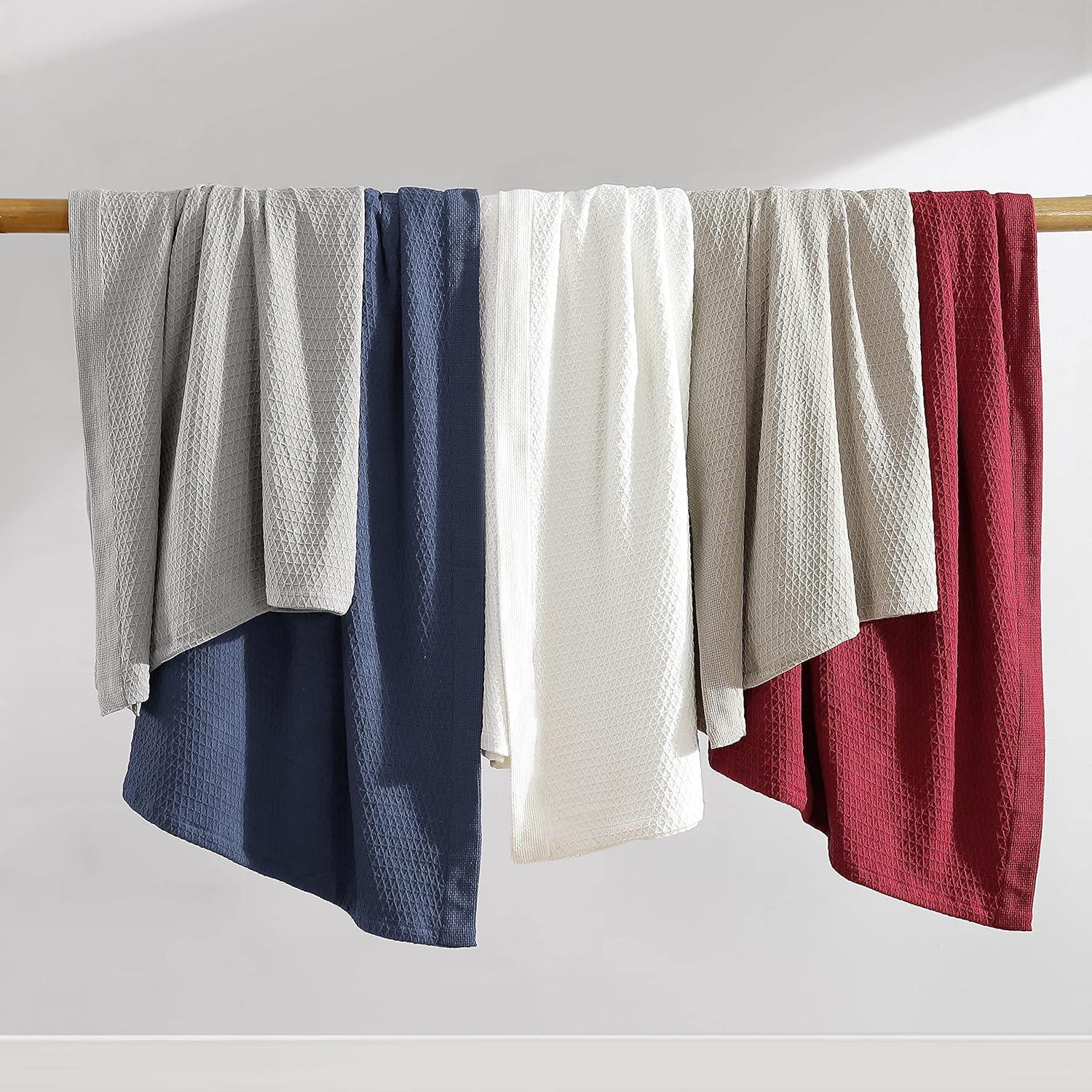 Manta Individual Nautica 100% Algodón Tejido Diamante Beige Baird