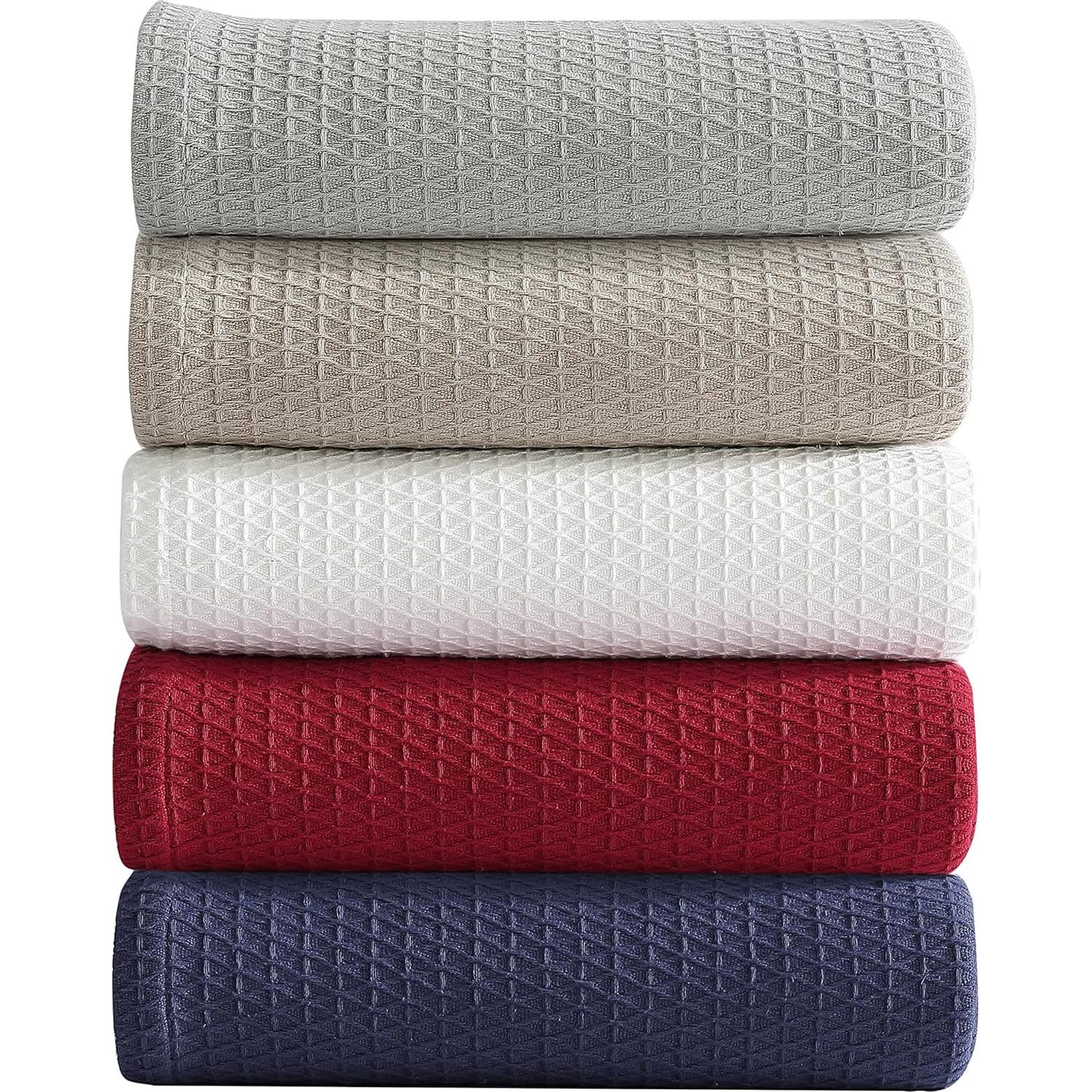 Manta Individual Nautica 100% Algodón Tejido Diamante Beige Baird