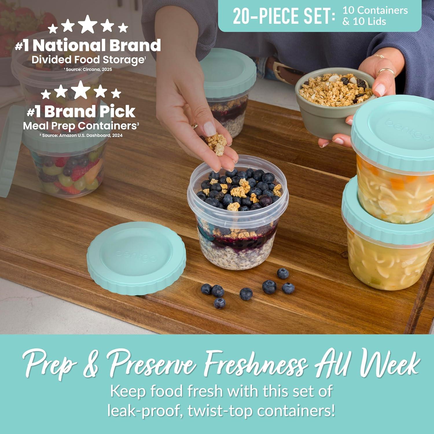 Contenedores Deli Bentgo - 20 Piezas 473 ml a Prueba de Fugas