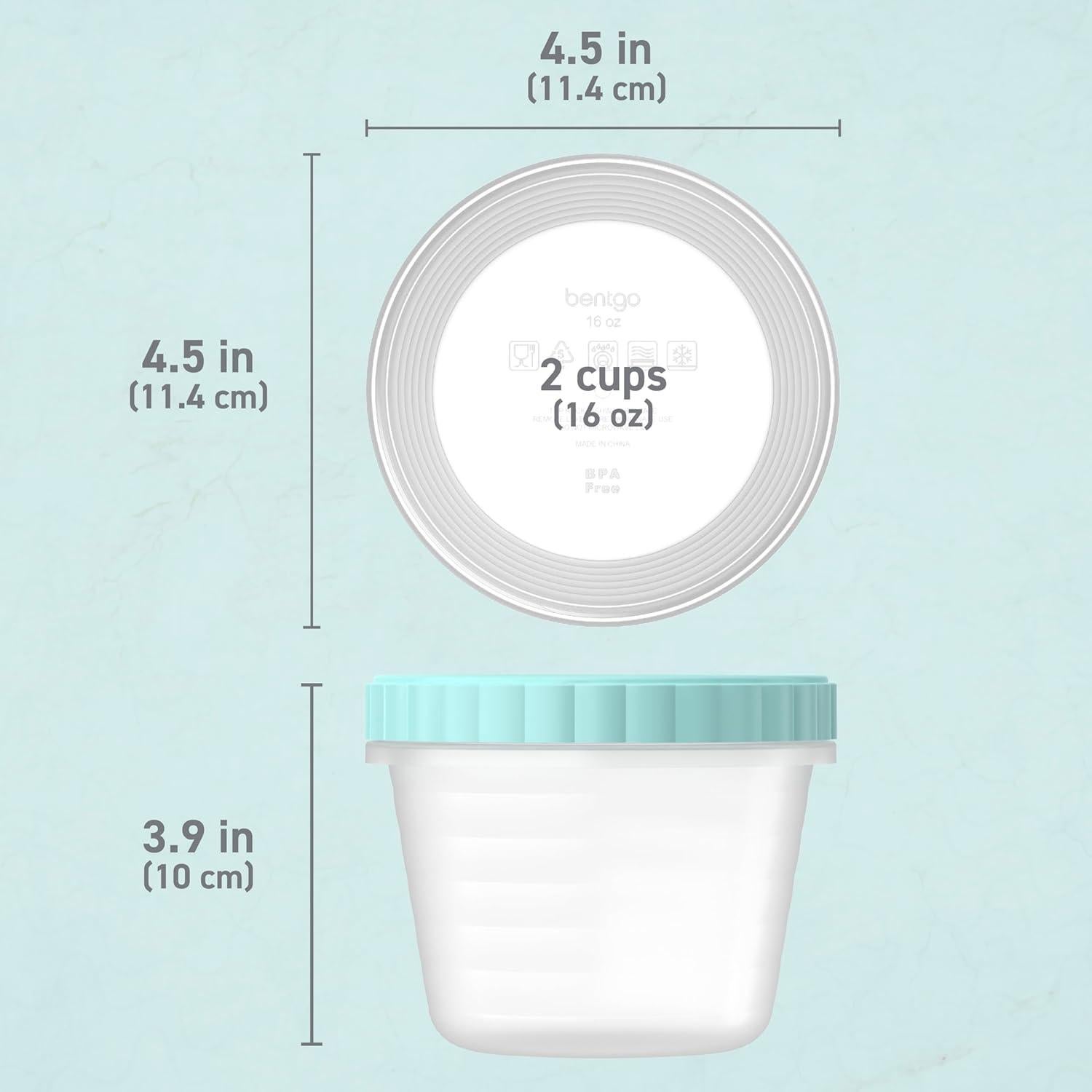 Contenedores Deli Bentgo - 20 Piezas 473 ml a Prueba de Fugas