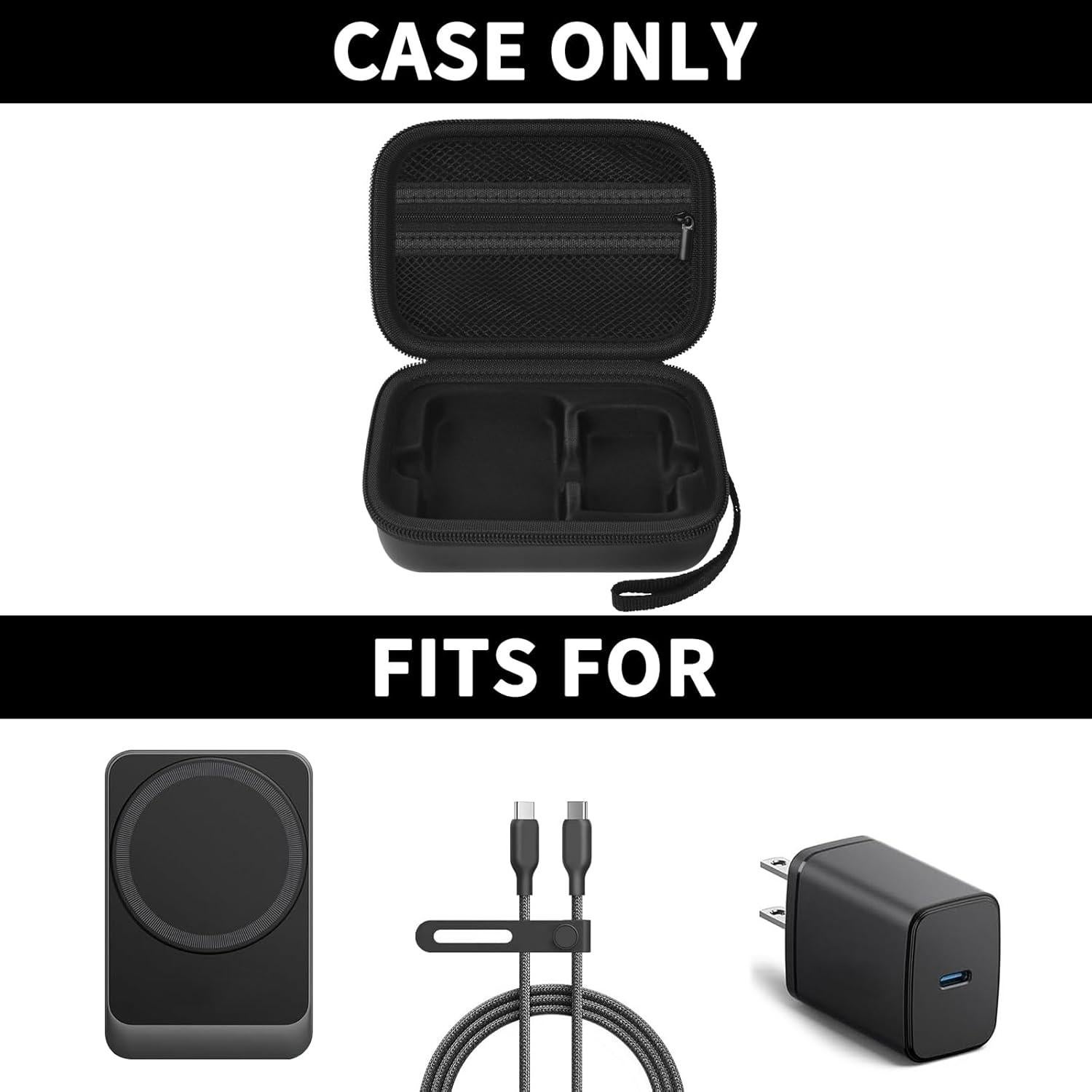 Funda de Almacenamiento Casmilee para Cargador MagSafe 3 en 1 - Negro