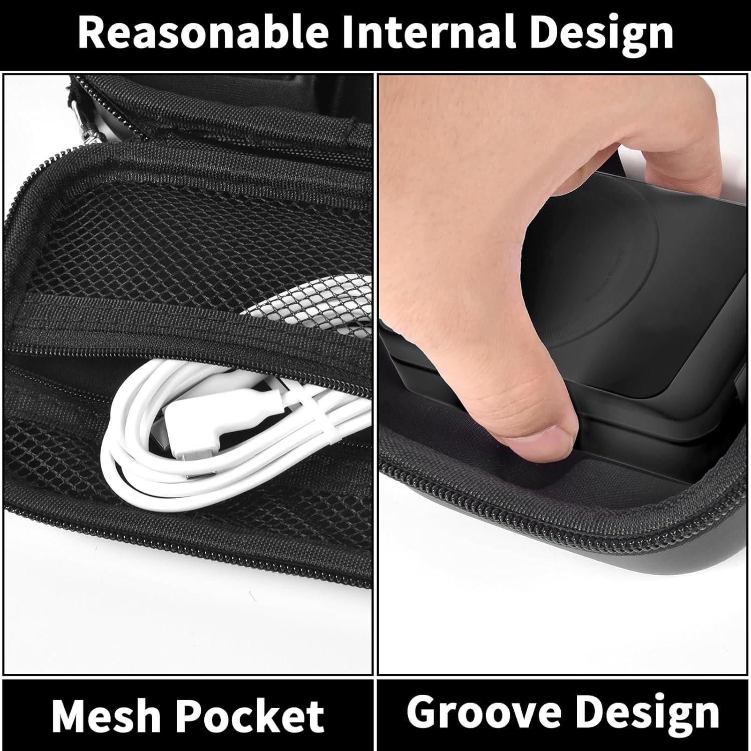 Funda de Almacenamiento Casmilee para Cargador MagSafe 3 en 1 - Negro