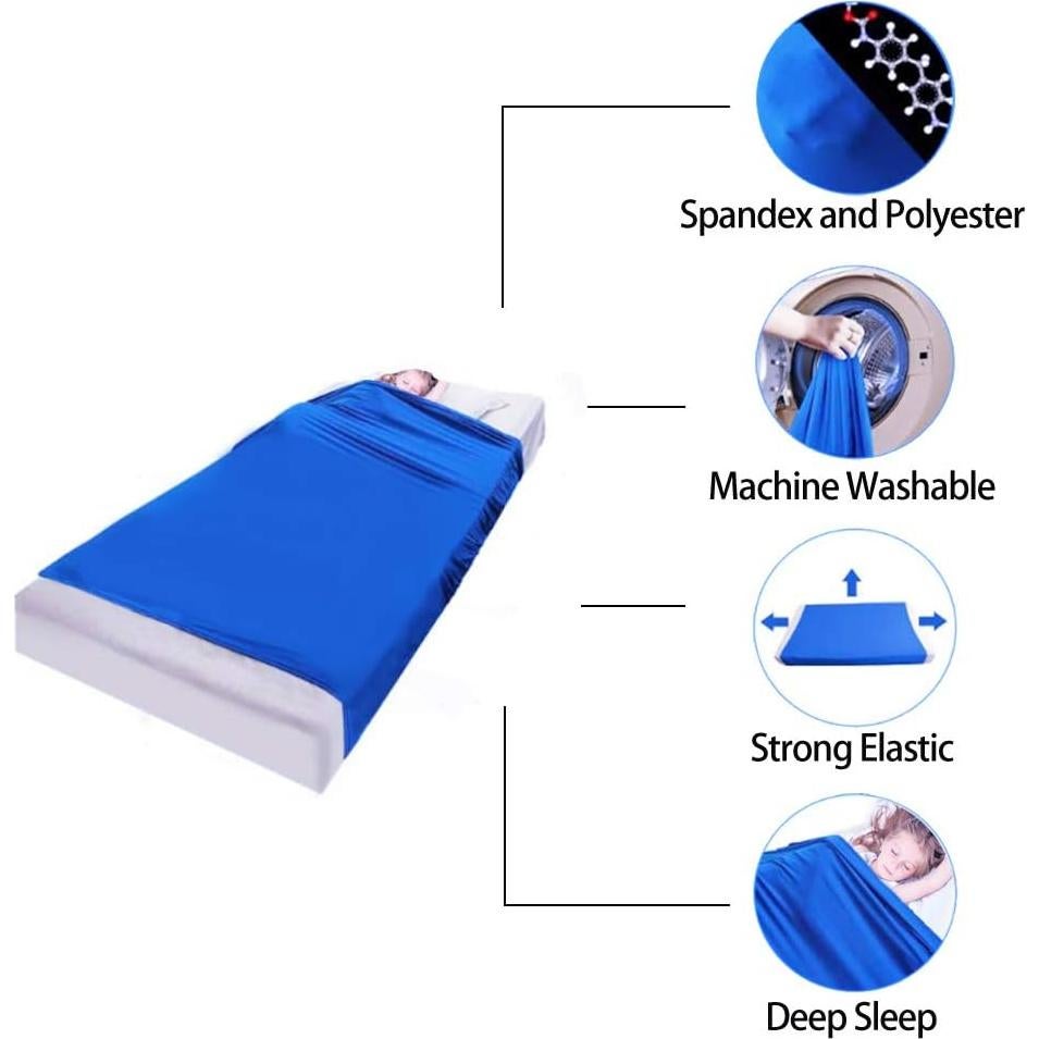 Sábana de Compresión Sensorial Nappo Azul Real 96.5x152.4 cm