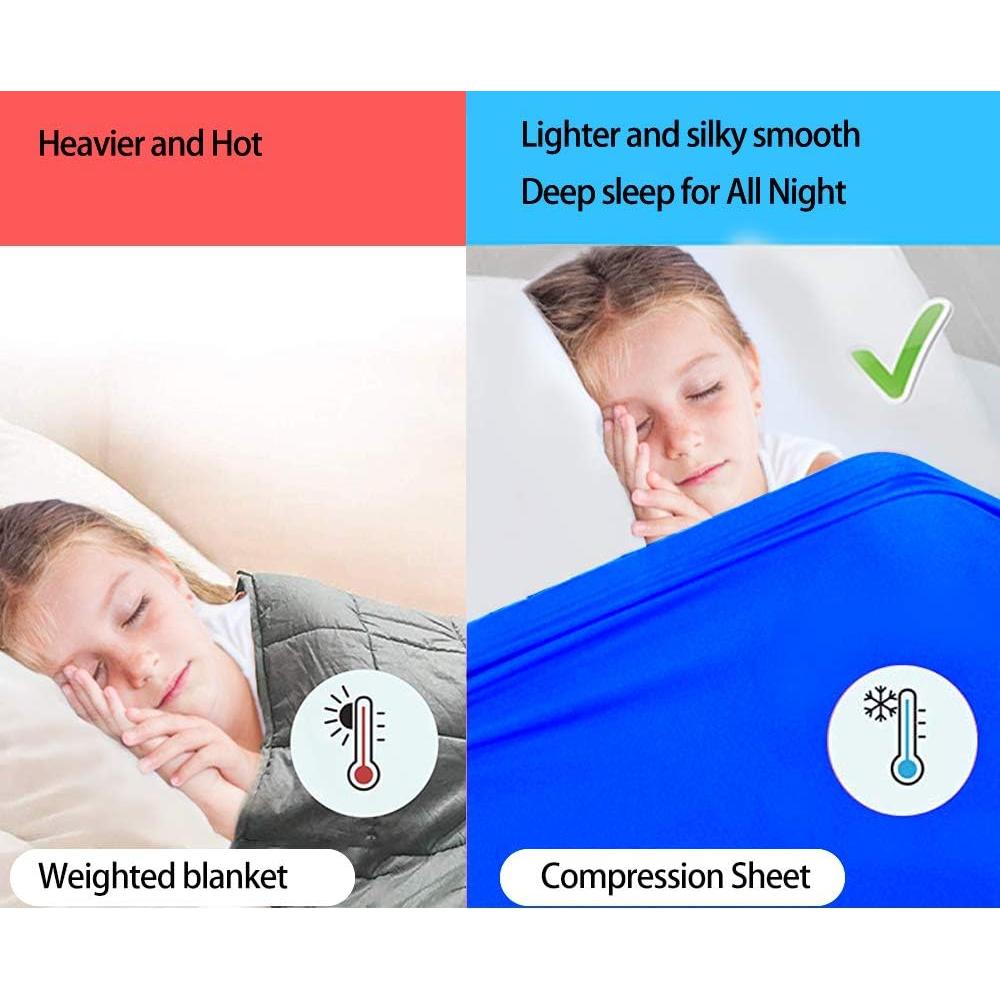 Sábana de Compresión Sensorial Nappo Azul Real 96.5x152.4 cm