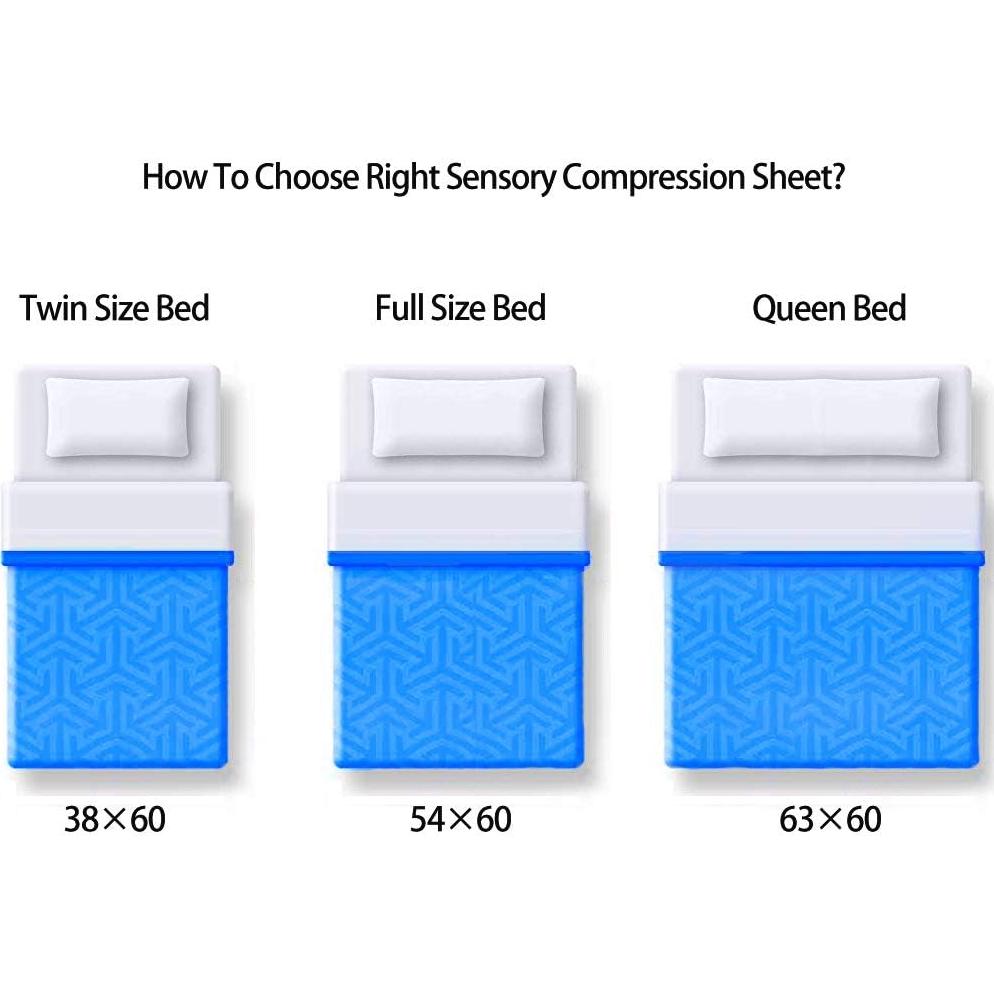 Sábana de Compresión Sensorial Nappo Azul Real 96.5x152.4 cm