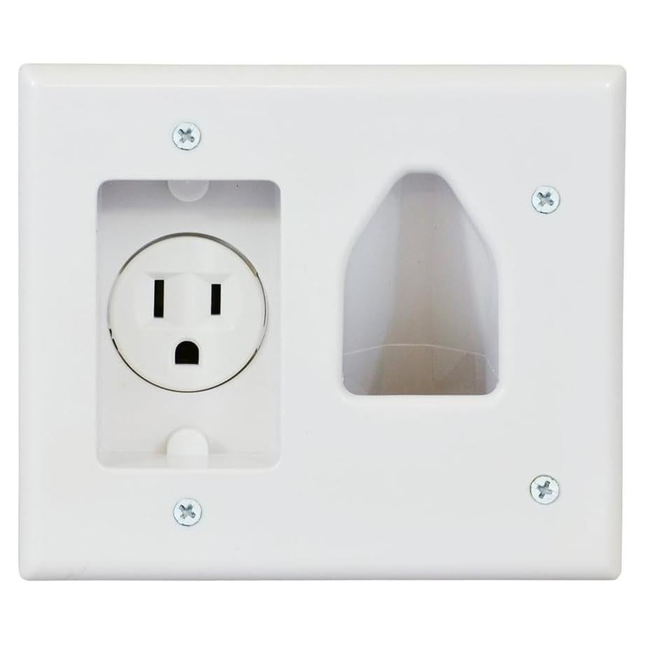 Placa de Pared DATA COMM 45-0021-WH para Cable de Baja Tensión