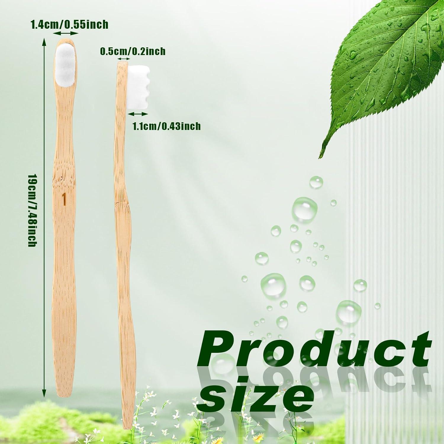 Cepillos de Dientes de Madera Sieral 24 Pcs Cerdas Suaves