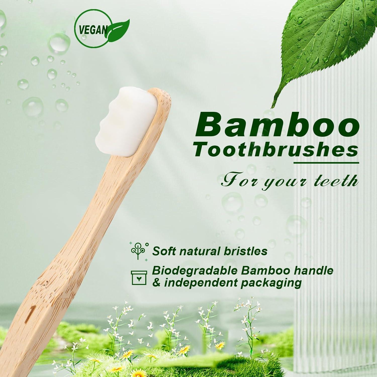 Cepillos de Dientes de Madera Sieral 24 Pcs Cerdas Suaves