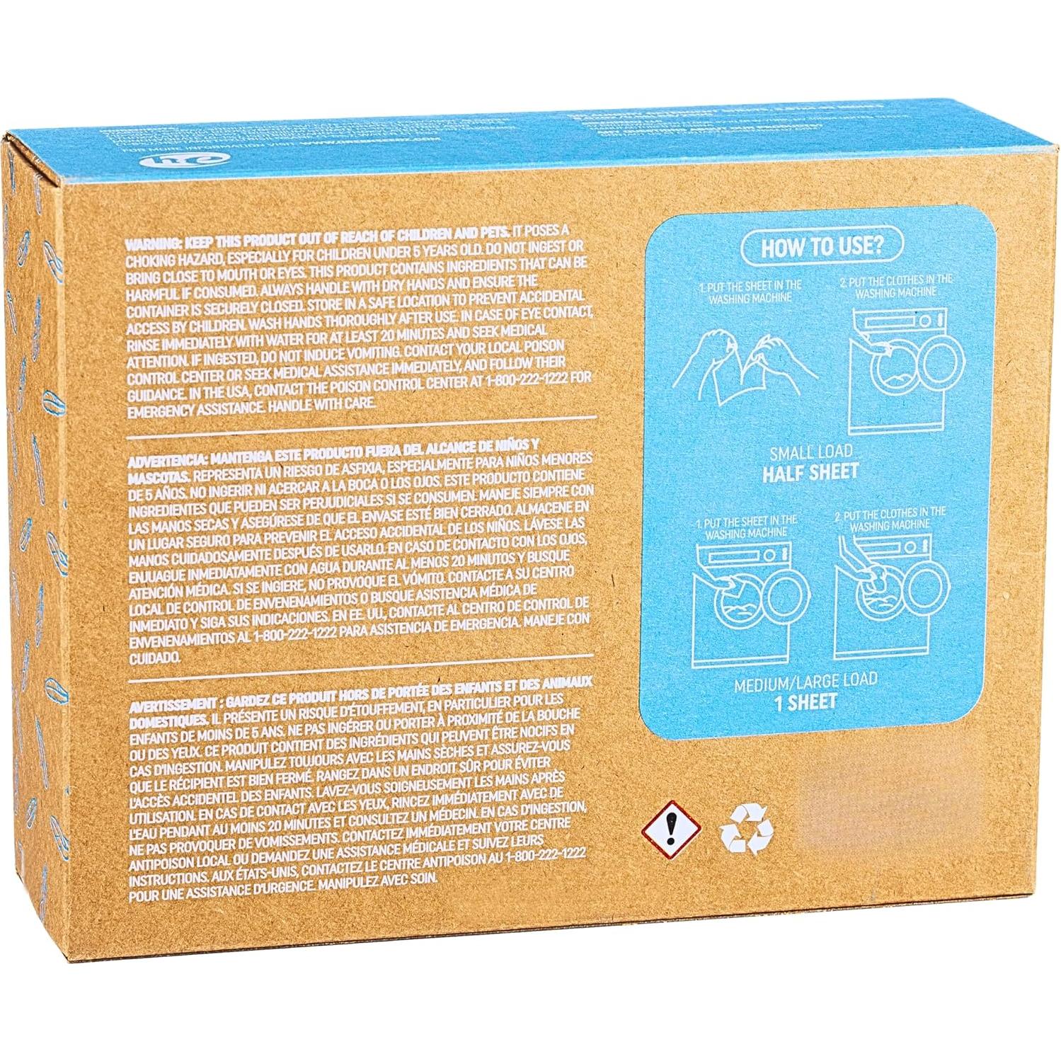 Detergente en Hojas Biodegradable Greenseedz - 50 Hojas, Sin Fragancia