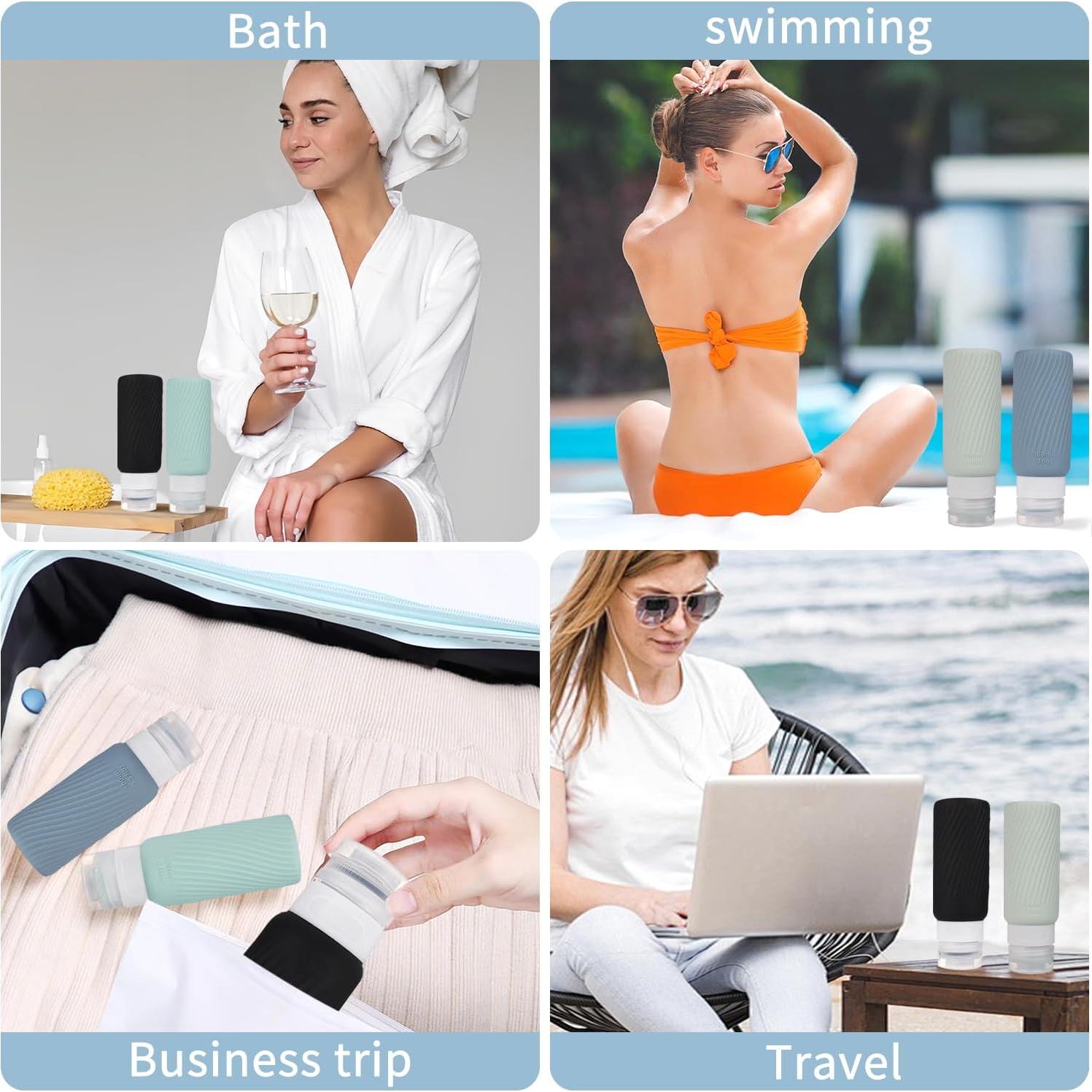 Botellas de viaje a prueba de fugas SiliconeWave 89 ml