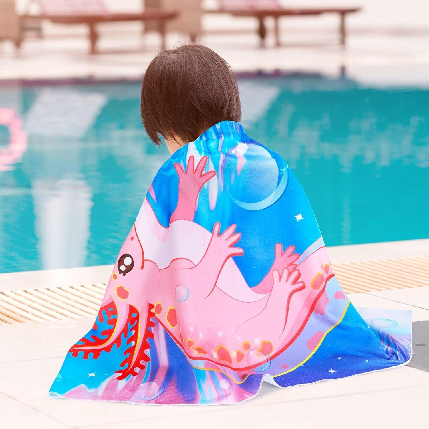 Toalla de Playa WERNNSAI Axolote 76.2x152.4 cm Ultra Absorbente