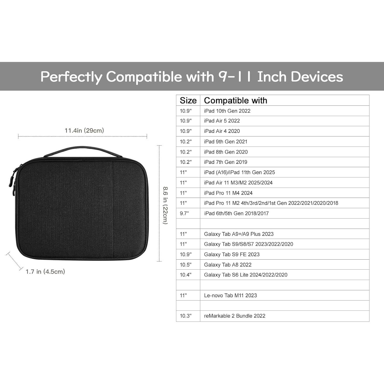 Organizador de Viaje Dadanism para Electrónica 29x22cm Negro