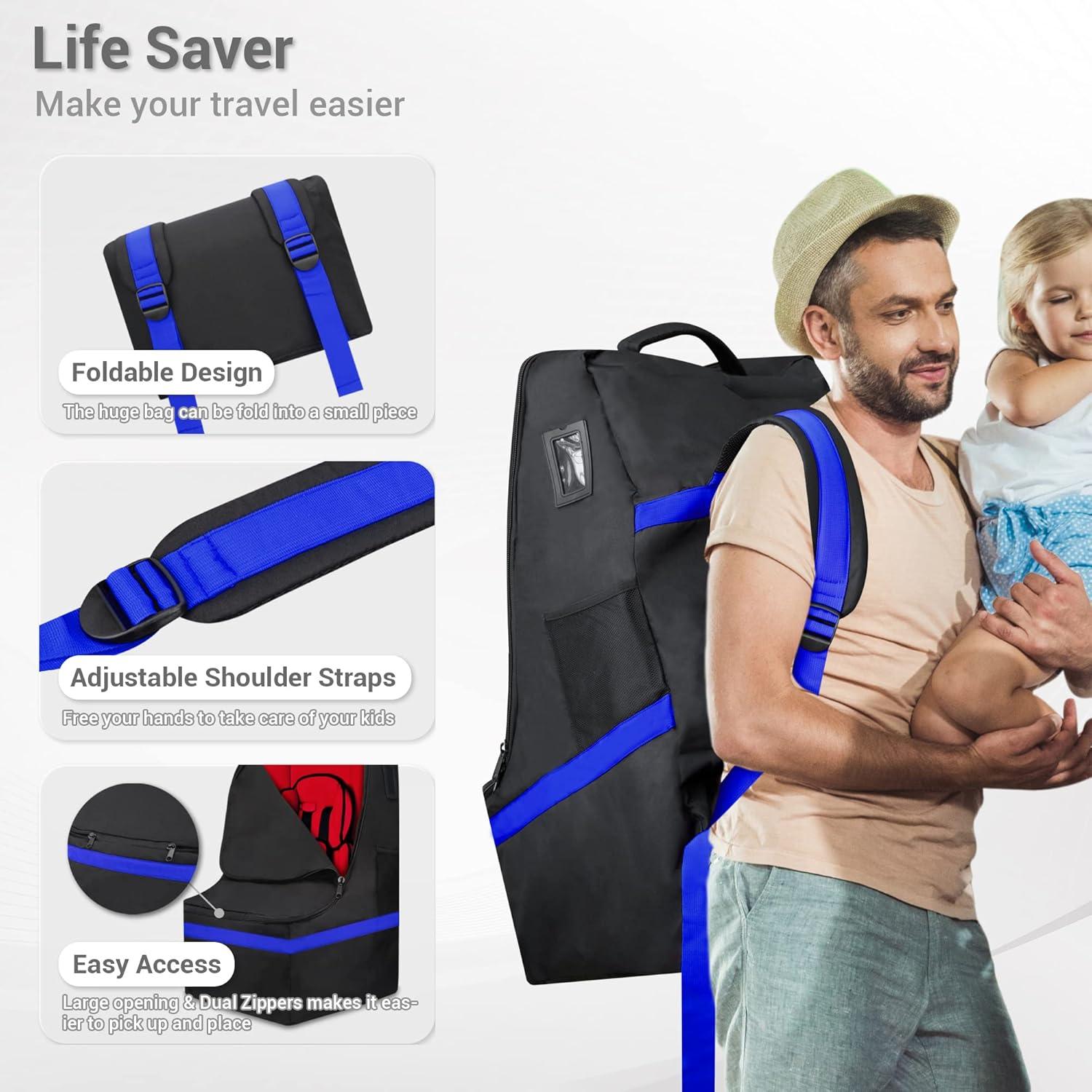 Bolsa de Viaje Acolchada ProFaster para Asiento de Auto Azul