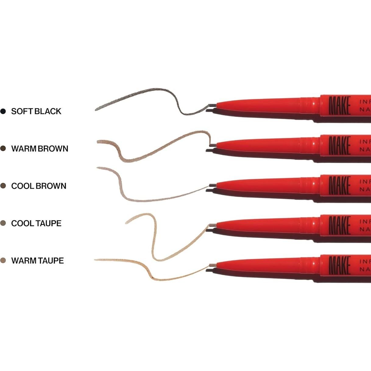 Lápiz de Cejas Nano MAKE Beauty - Marrón Frío, Precisión y Larga Duración