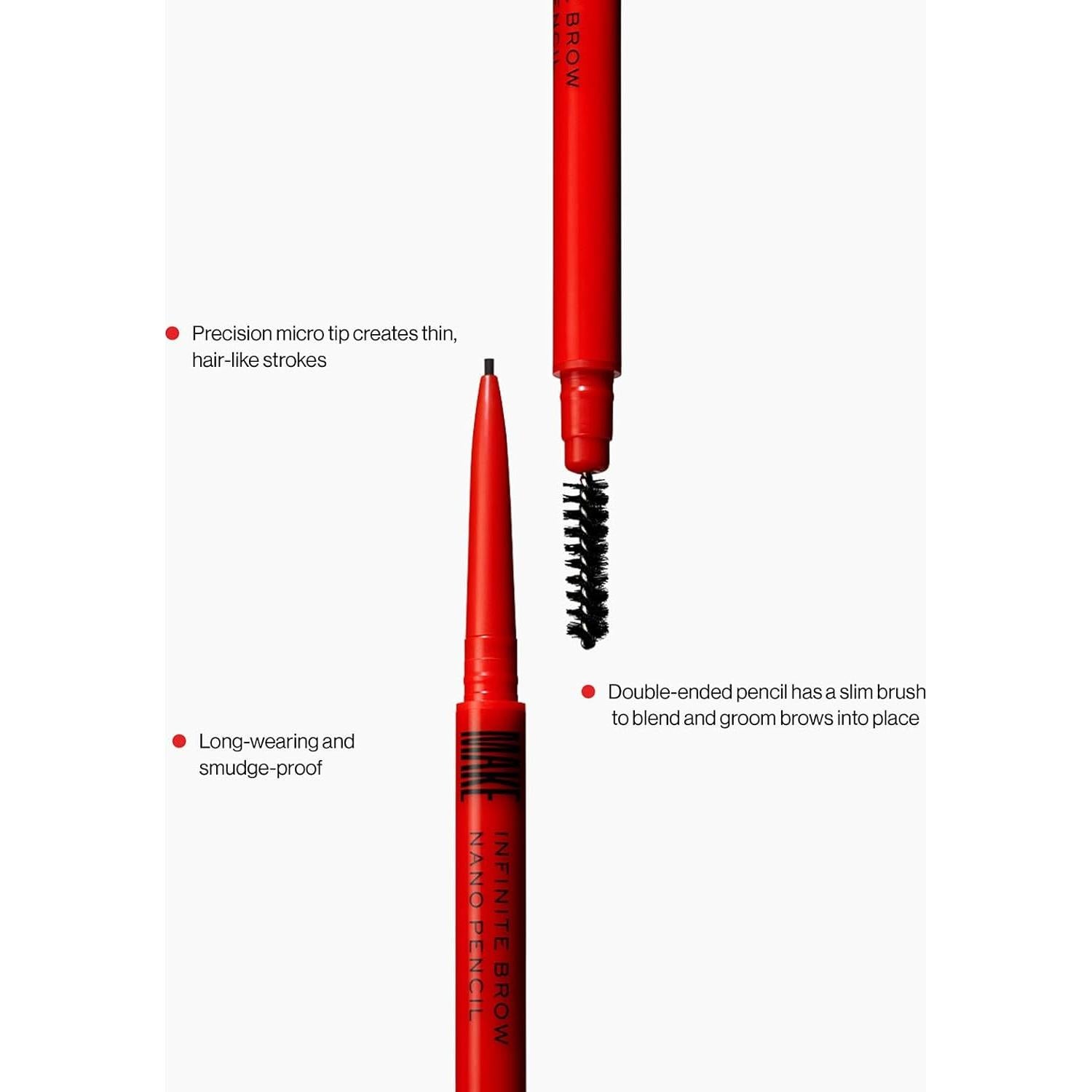 Lápiz de Cejas Nano MAKE Beauty - Marrón Frío, Precisión y Larga Duración