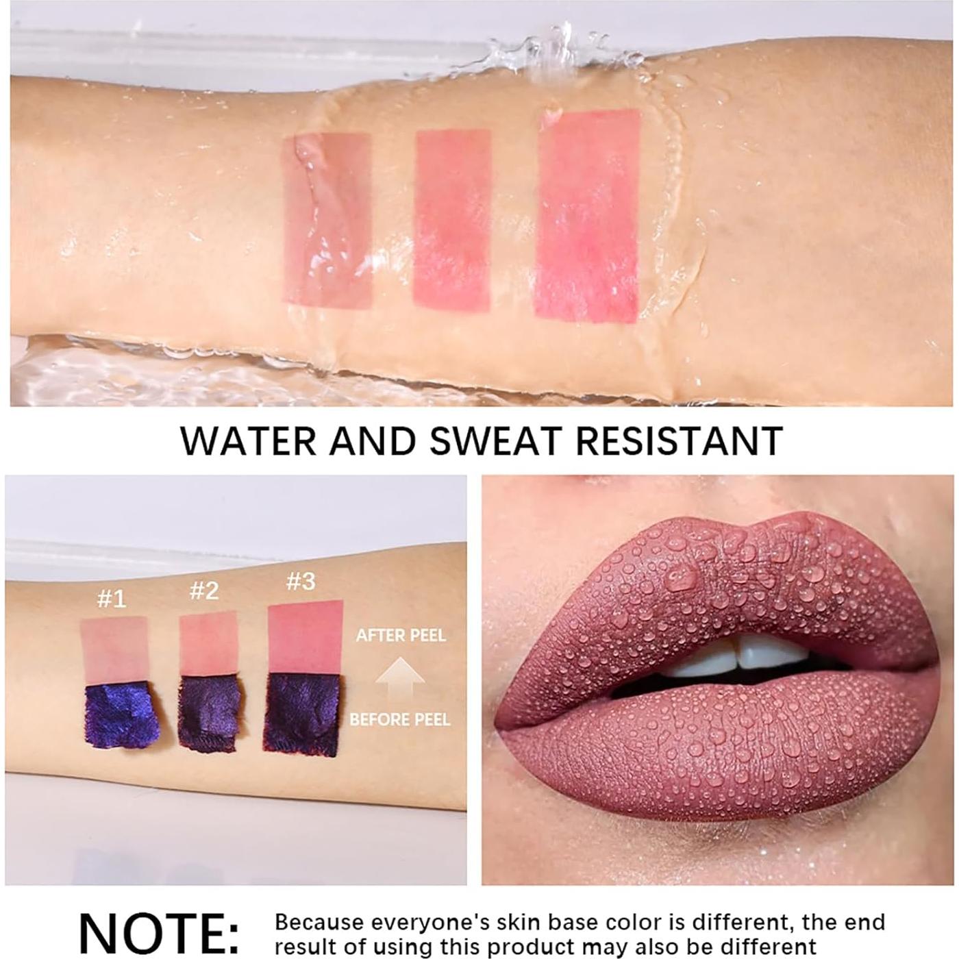 Juego de 3 Tintes de Labios Peel Off Bekoeen - Larga Duración