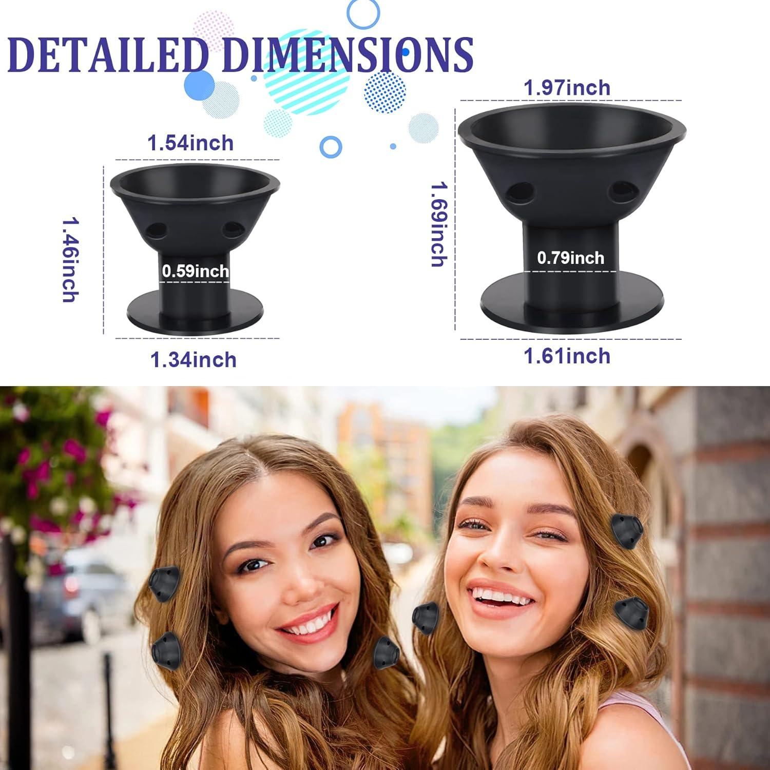 Juego de Rulos Sin Calor JULBEAR - 60 Rulos de Silicona Negros