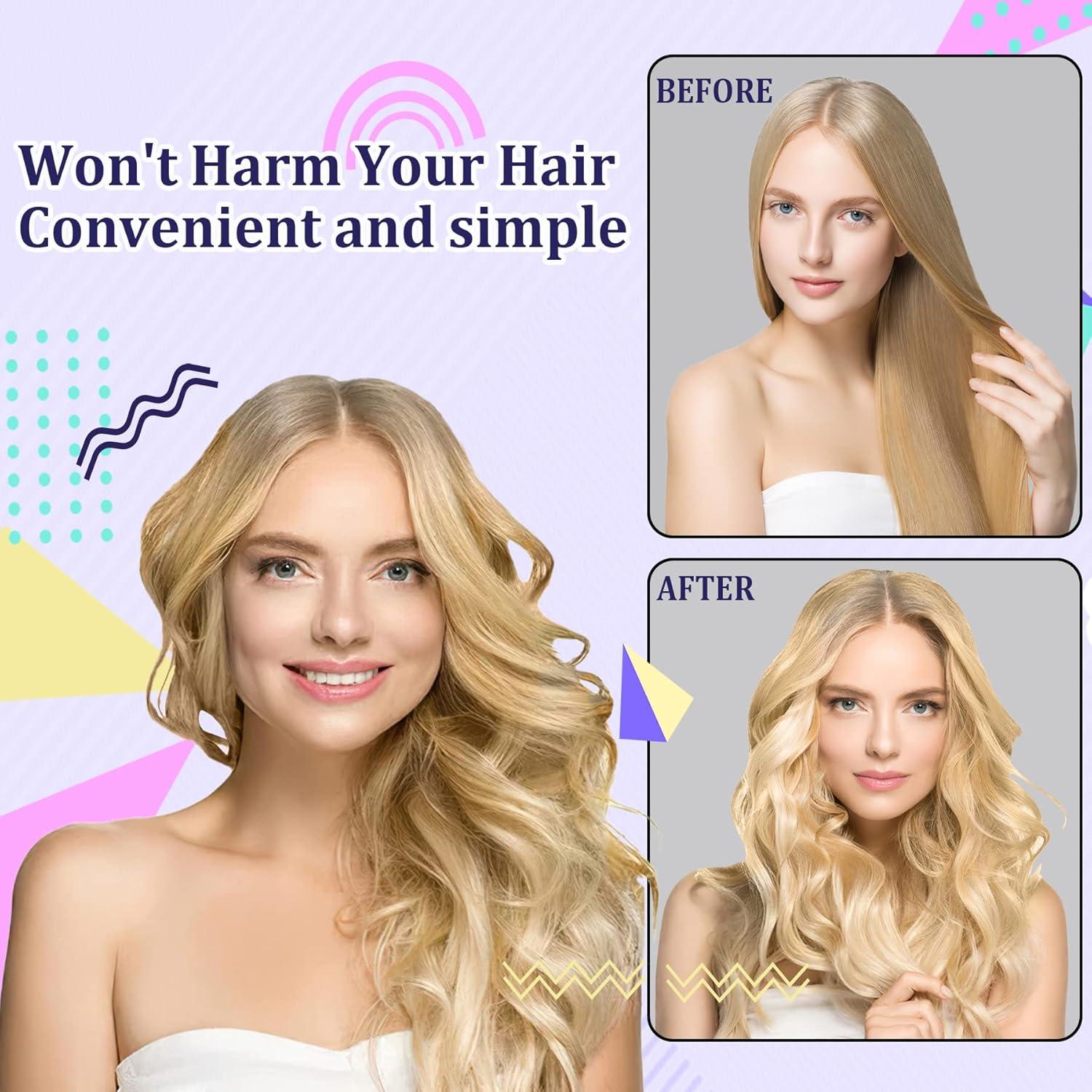 Juego de Rulos Sin Calor JULBEAR - 60 Rulos de Silicona Negros