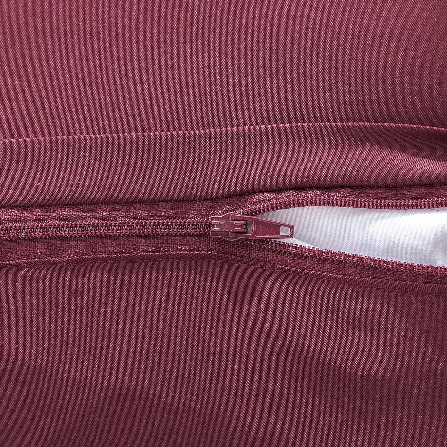 Fundas de Cojín Decorativas CaliTime Pack de 2 40x40 cm Rosa Burdeos