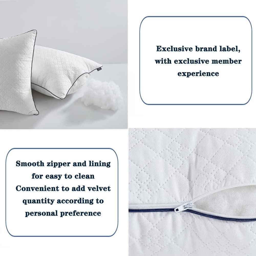 Almohada King JSWF Ultra Suave Ajustable 1 Pieza Microfibra