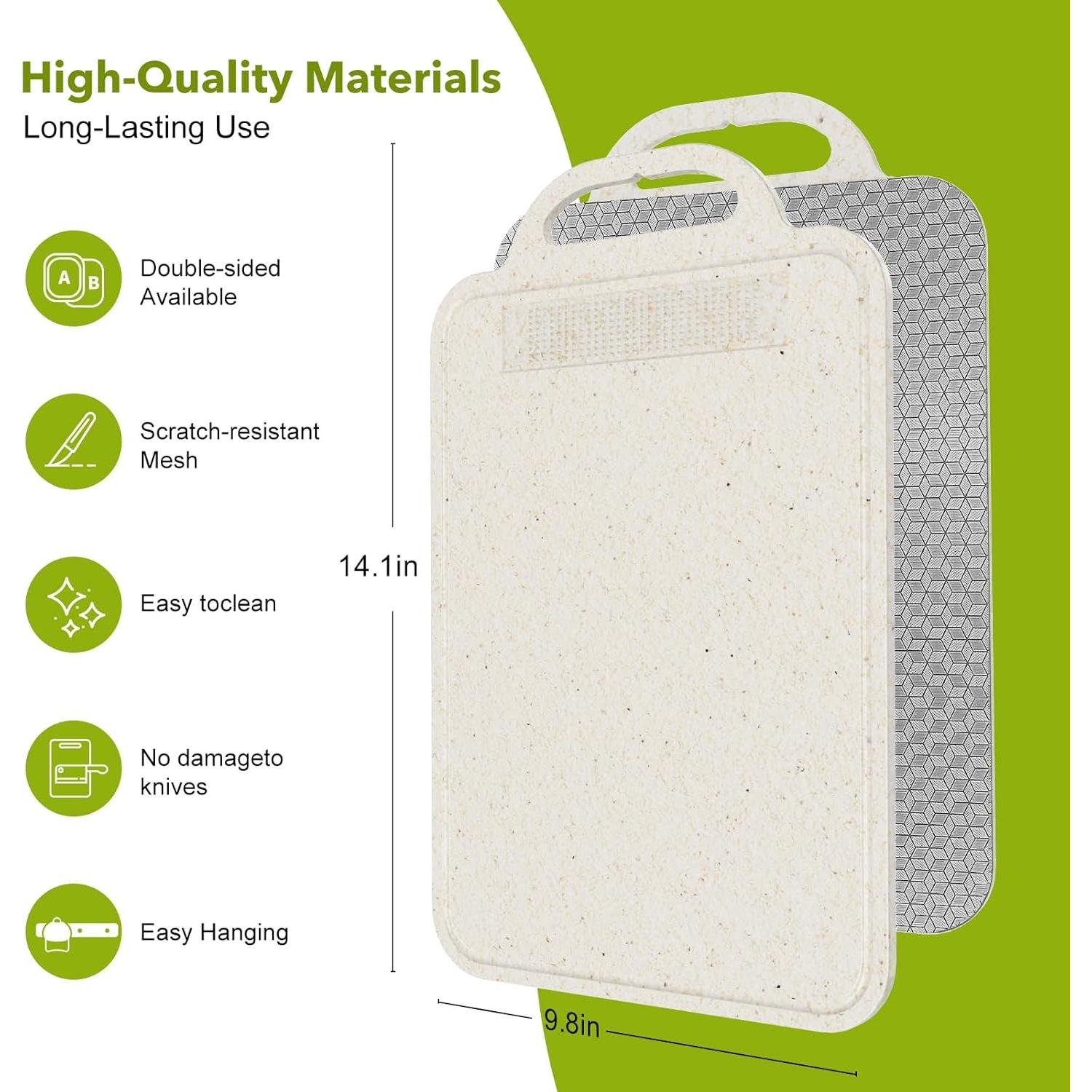 Tabla de Cortar Doble Cara Laokiiy Titanio 35.8x24.9 cm