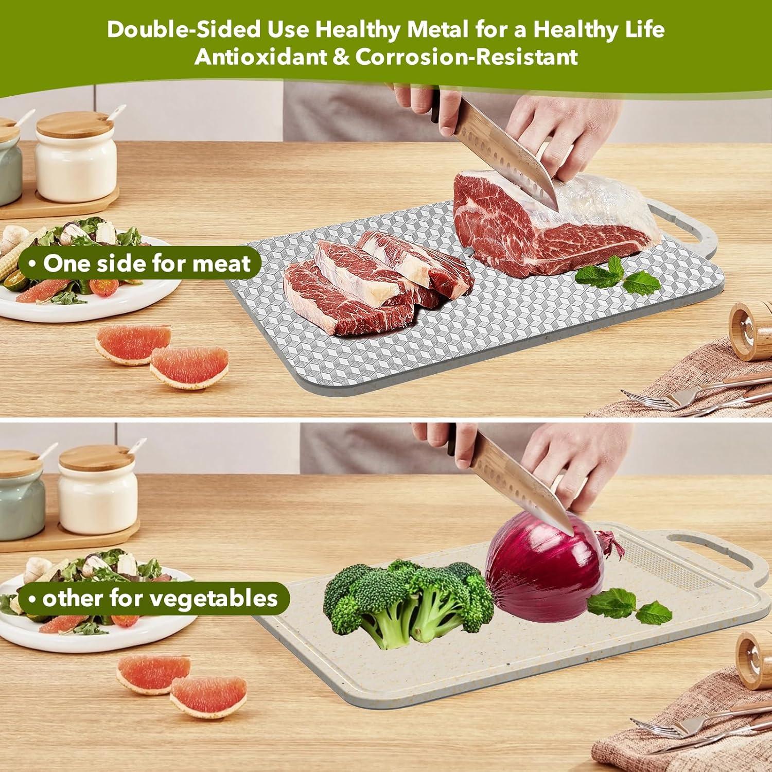 Tabla de Cortar Doble Cara Laokiiy Titanio 35.8x24.9 cm