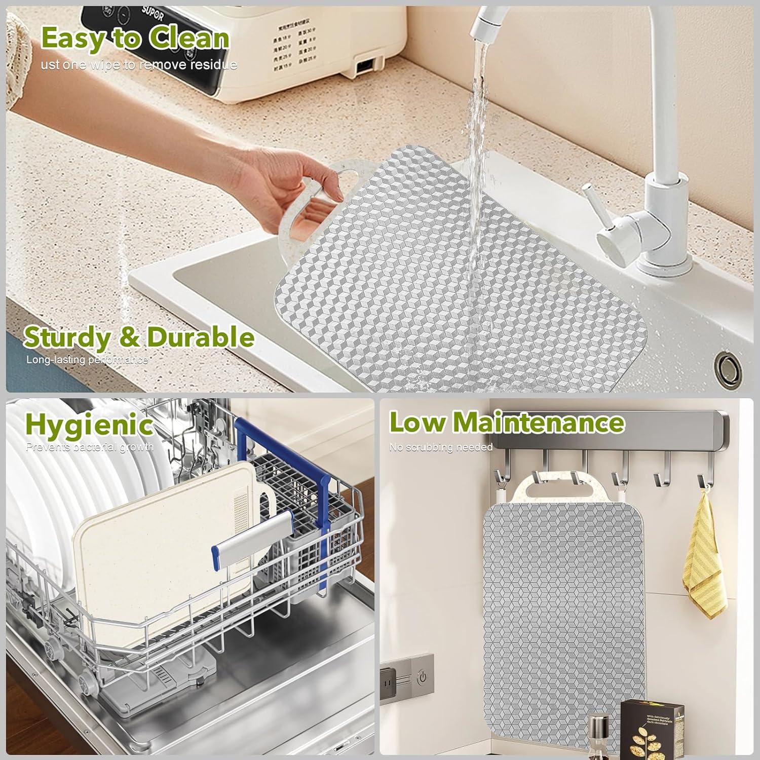 Tabla de Cortar Doble Cara Laokiiy Titanio 35.8x24.9 cm