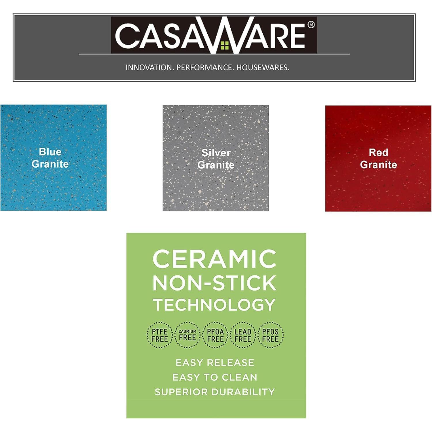 Bandeja para Hornear CasaWare 2pc Cerámica Antiadherente 31.75x35.56cm Azul