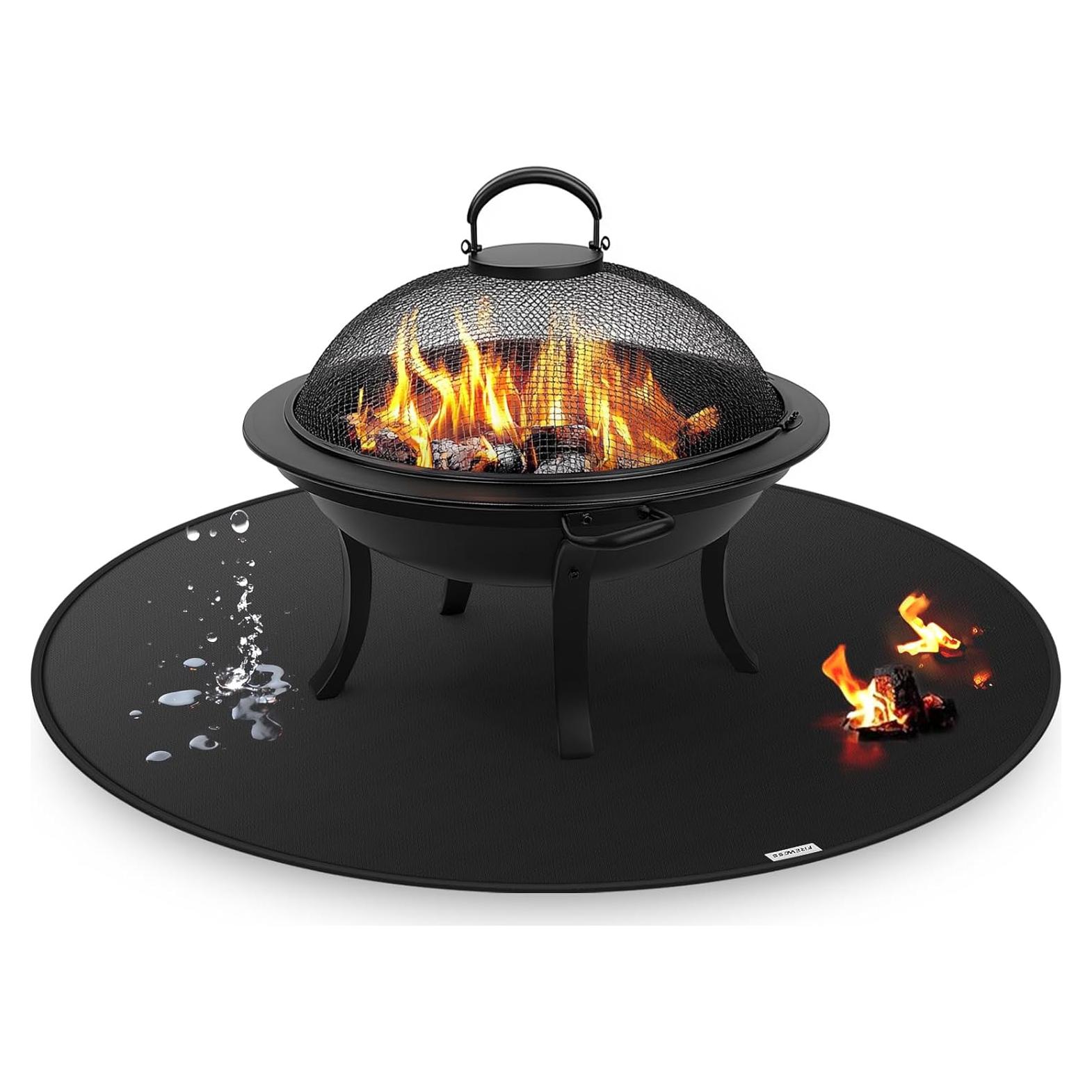 Manta Ignífuga Redonda FIREWESS 61 cm para BBQ y Fogatas