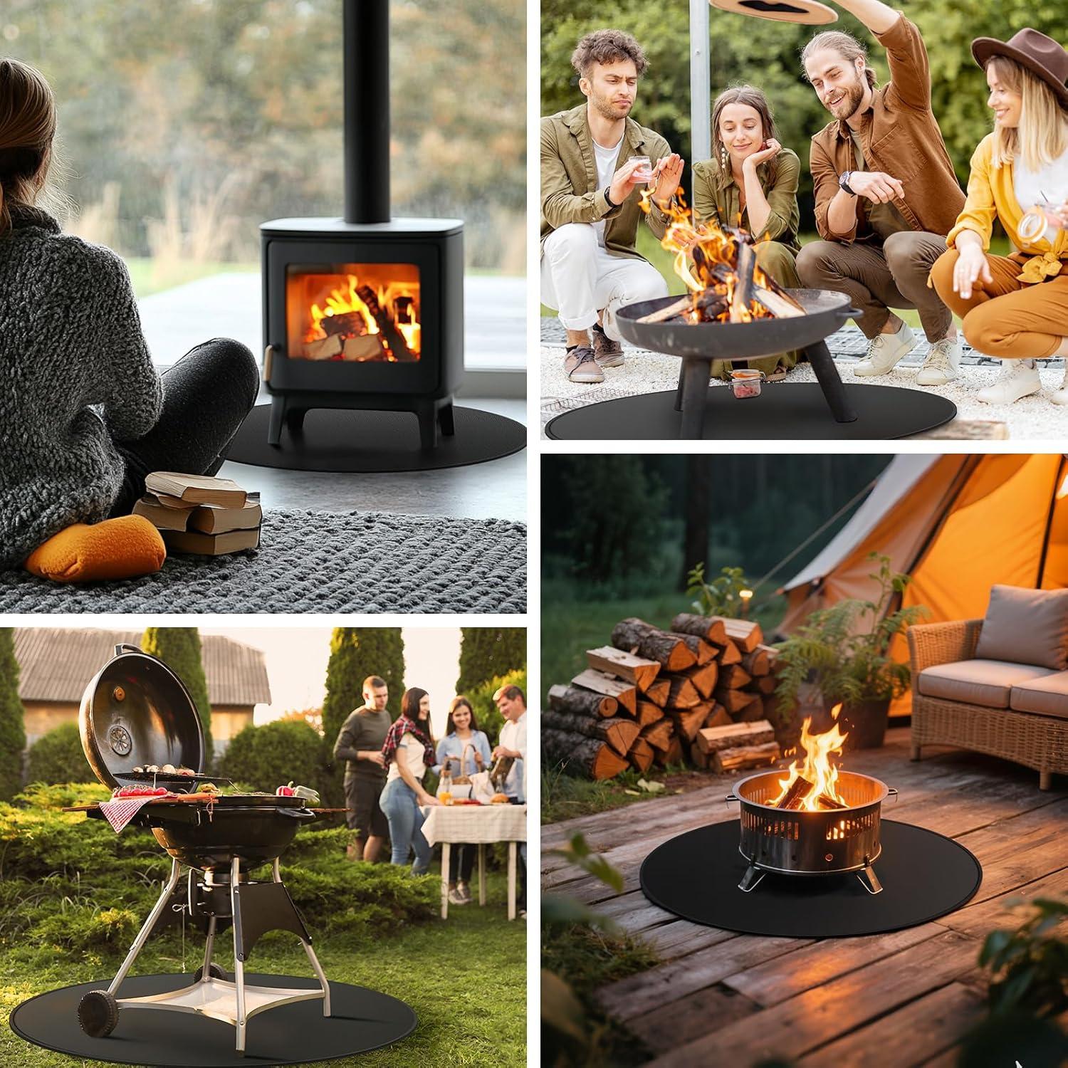 Manta Ignífuga Redonda FIREWESS 61 cm para BBQ y Fogatas