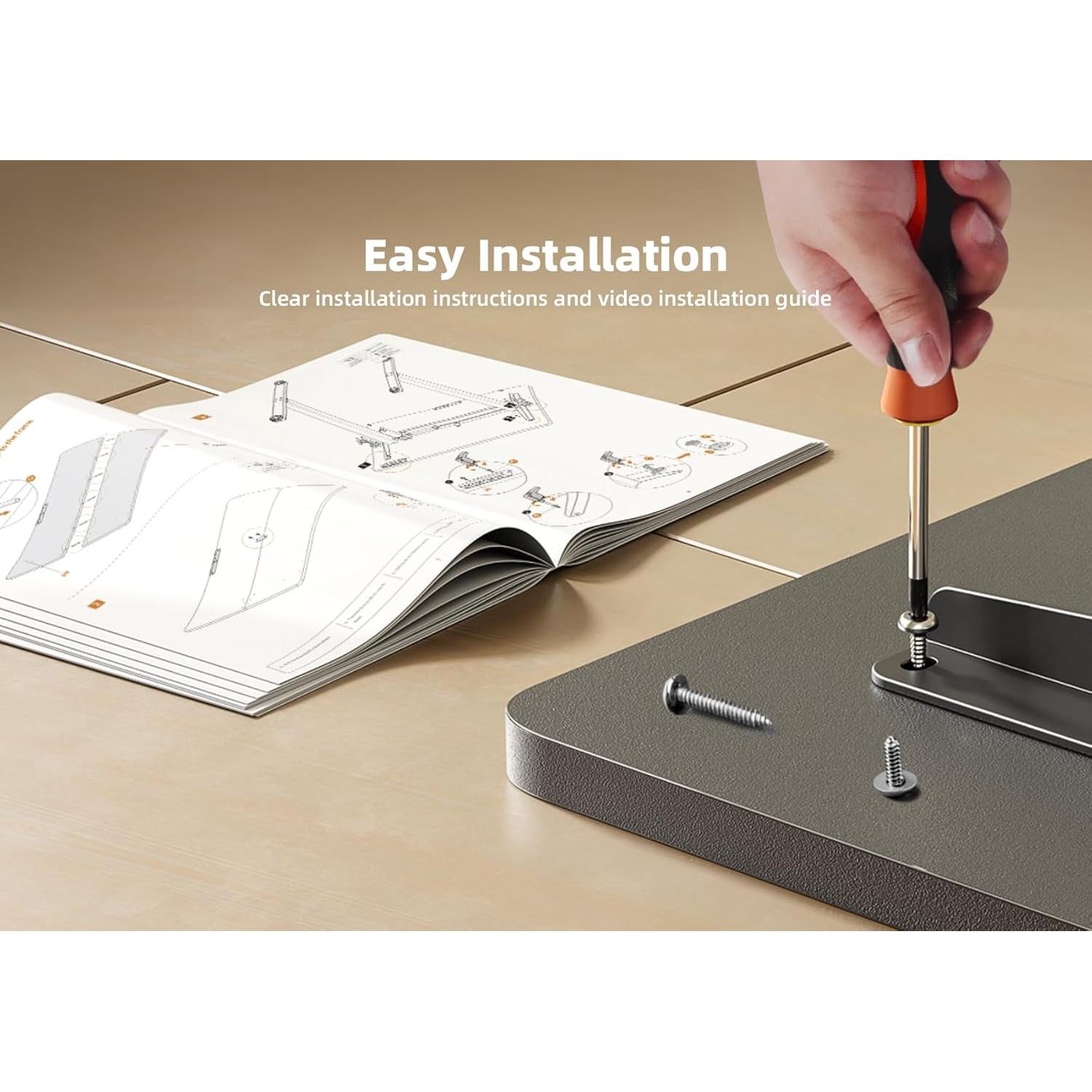 Escritorio de pie eléctrico YDN negro 40x24" ajustable altura