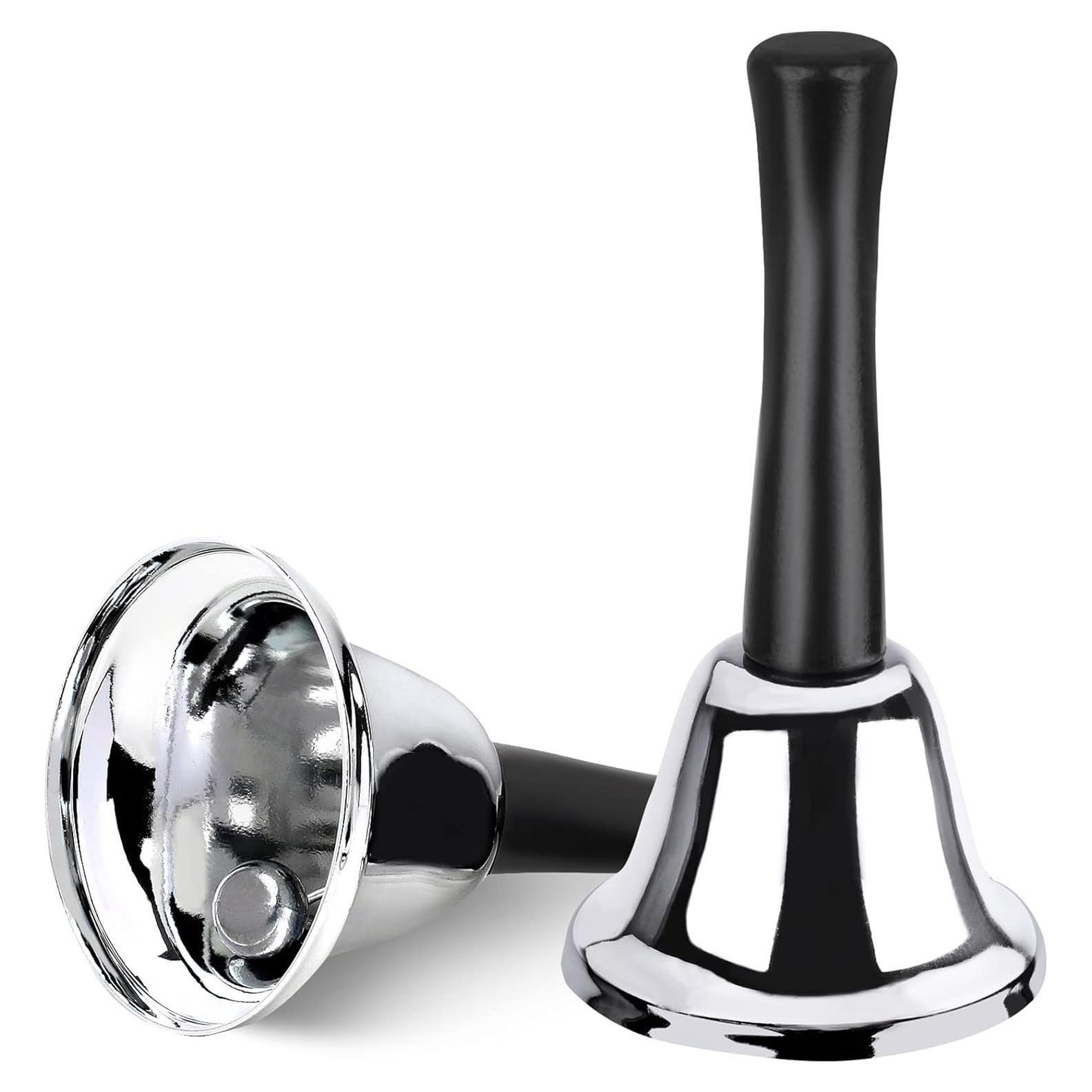 Paquete de 2 Campanas de Mano Joyberg de Acero Plateado