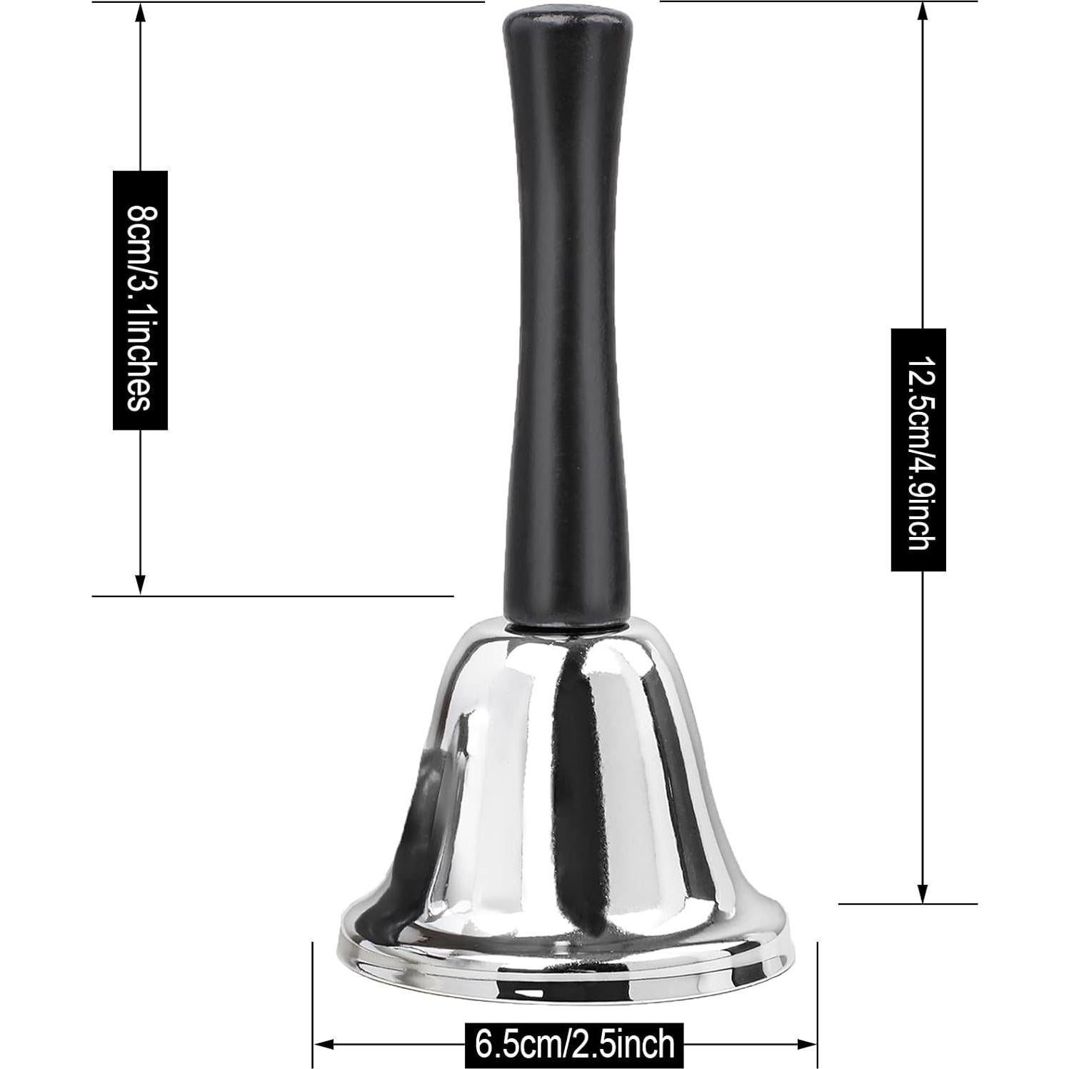 Paquete de 2 Campanas de Mano Joyberg de Acero Plateado