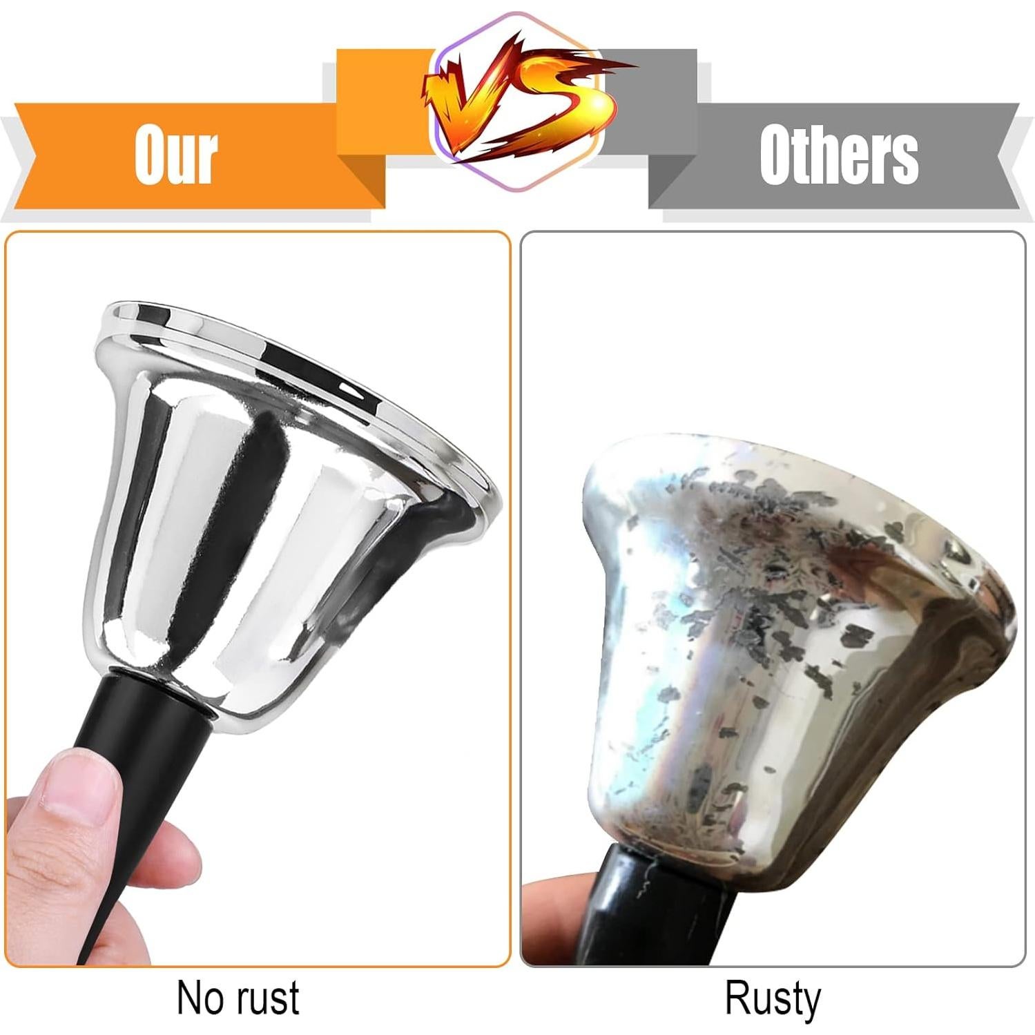 Paquete de 2 Campanas de Mano Joyberg de Acero Plateado