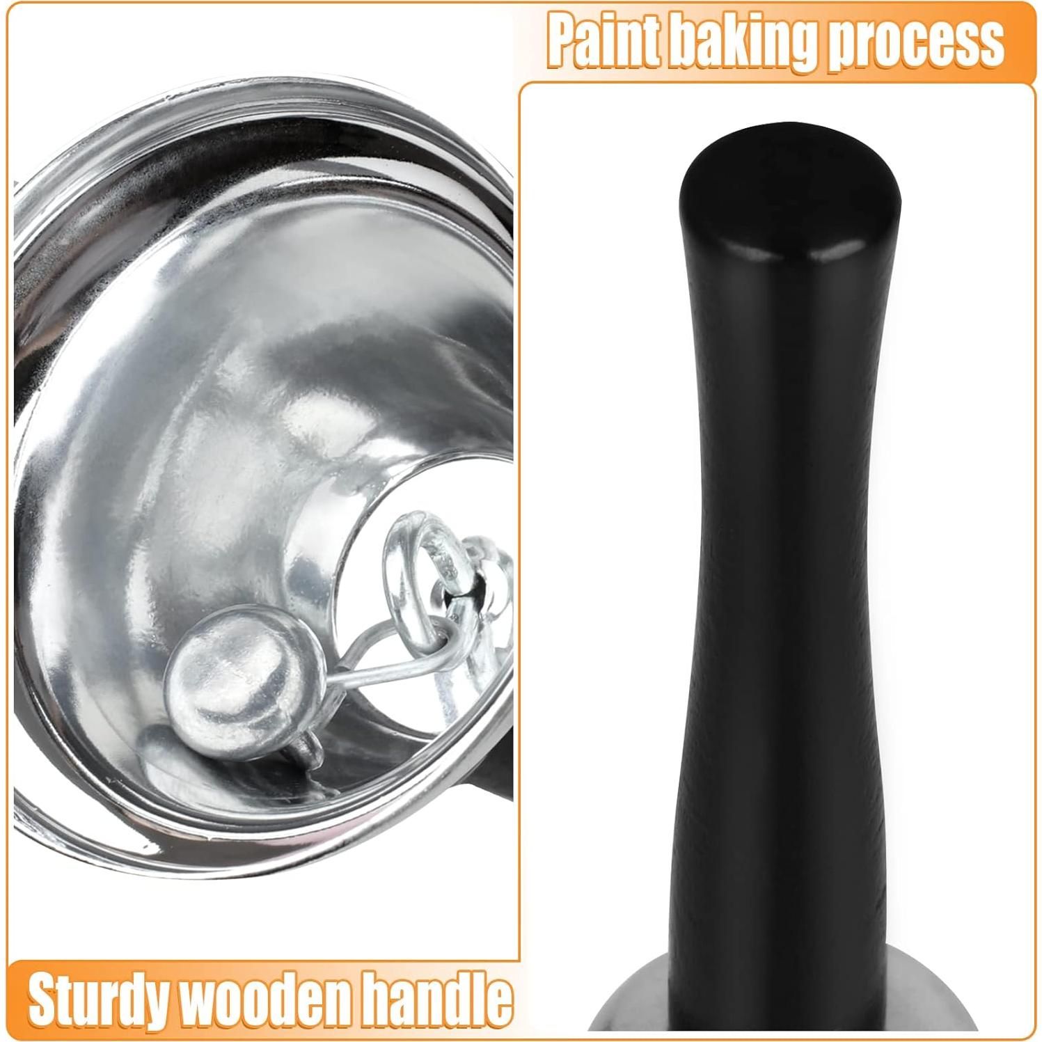 Paquete de 2 Campanas de Mano Joyberg de Acero Plateado