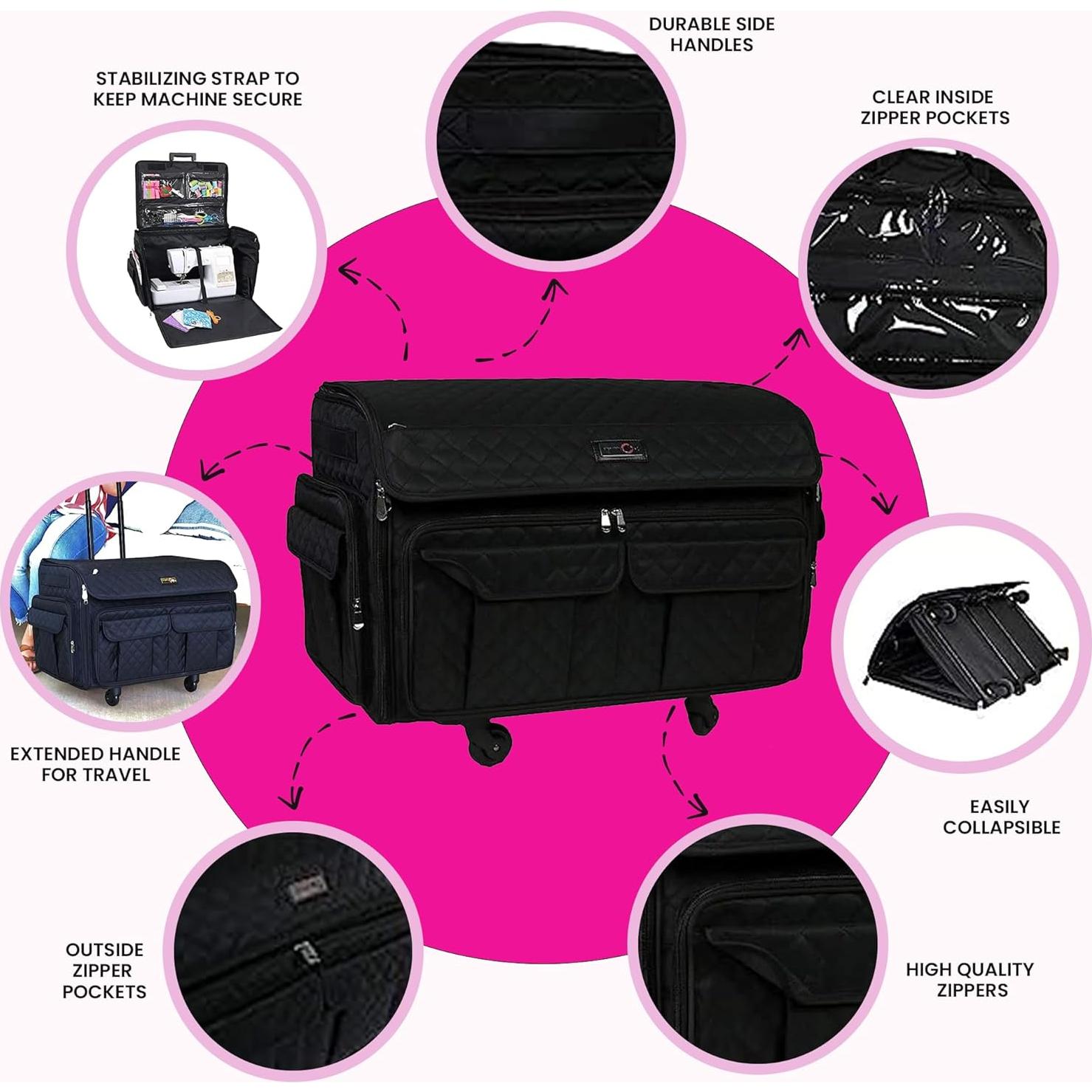 Carro de Máquina de Coser Deluxe Todo Mary XXL Negro